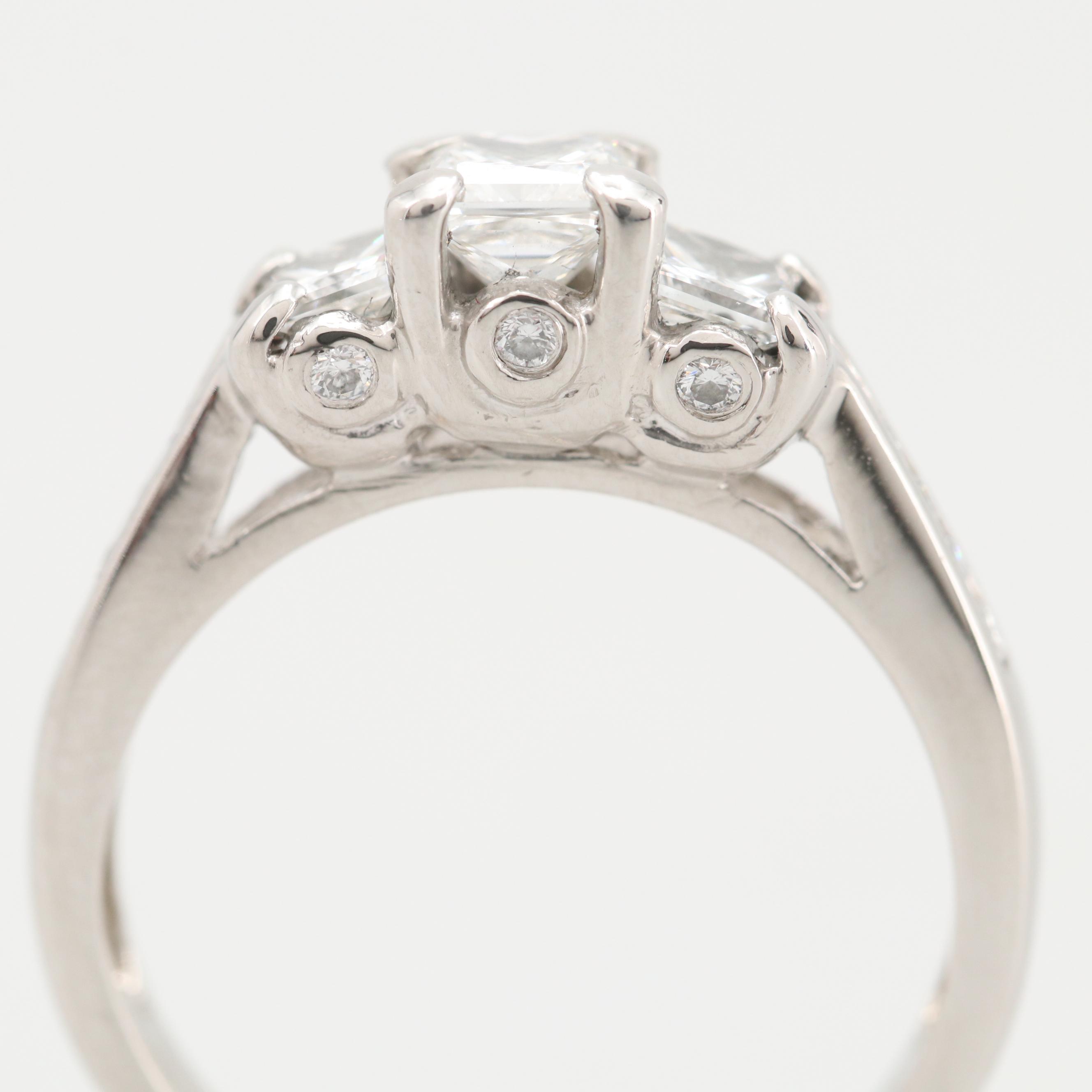 JLJ Platinum 1.11 CTW Diamond Ring