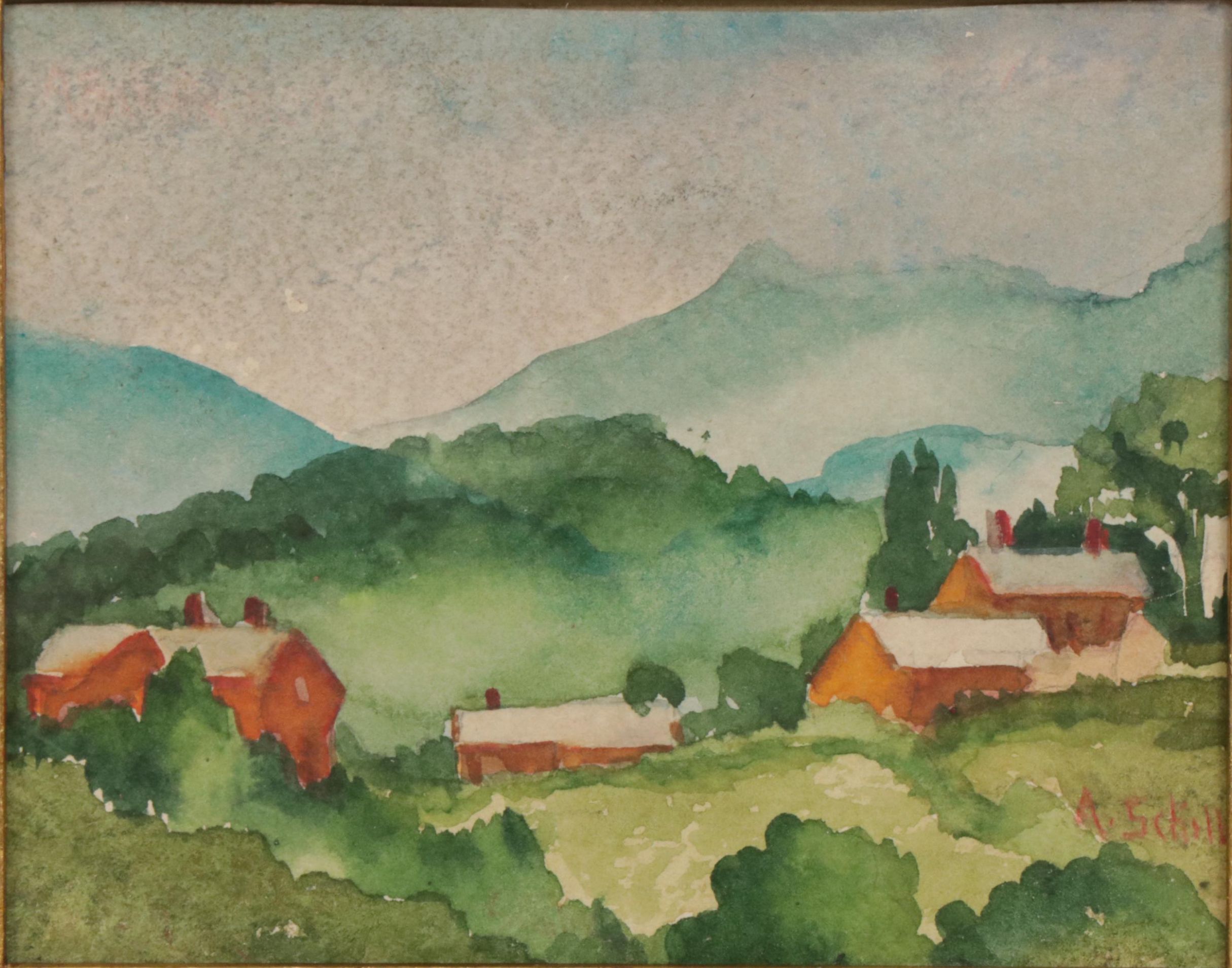 Alice Schille Landscape Watercolor Painting