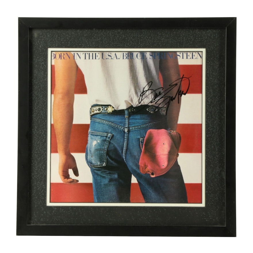 Bruce Springsteen "Born in the U.S.A." Signed Record Album Cover, Visual COA