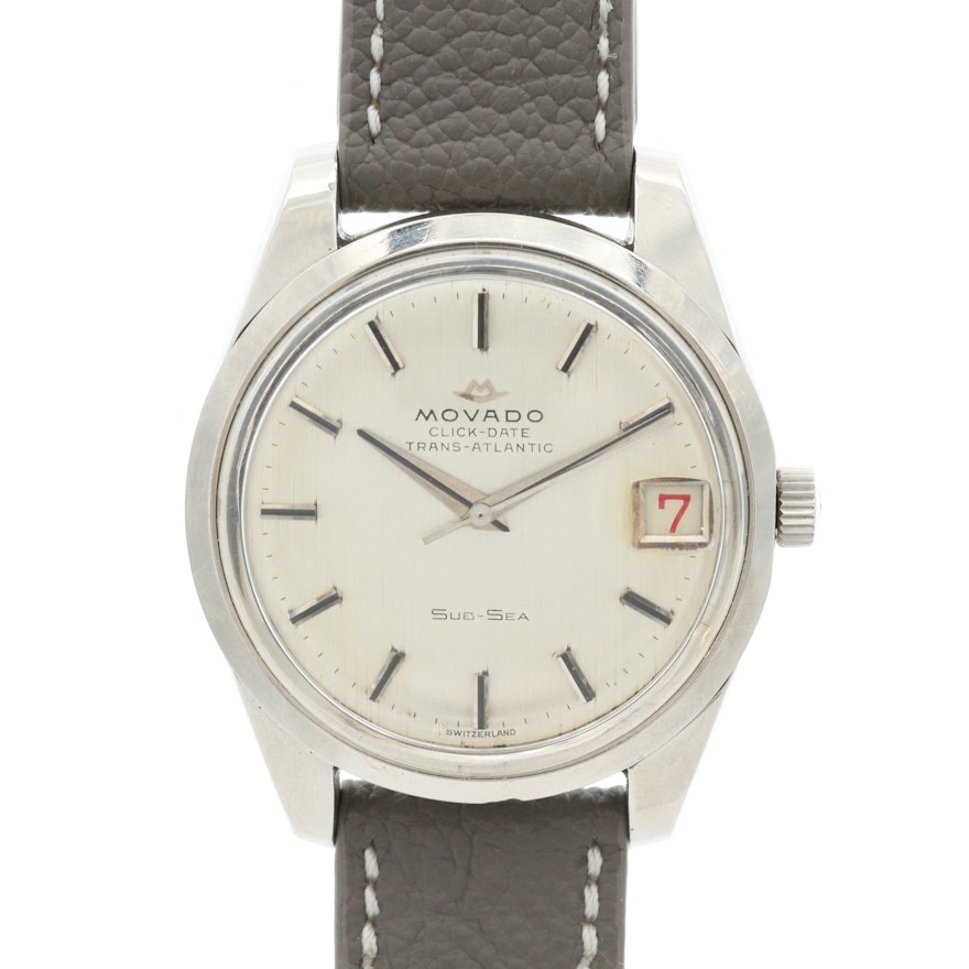 Vintage Movado Trans-Atlantic Sub-Sea 50 Wristwatch