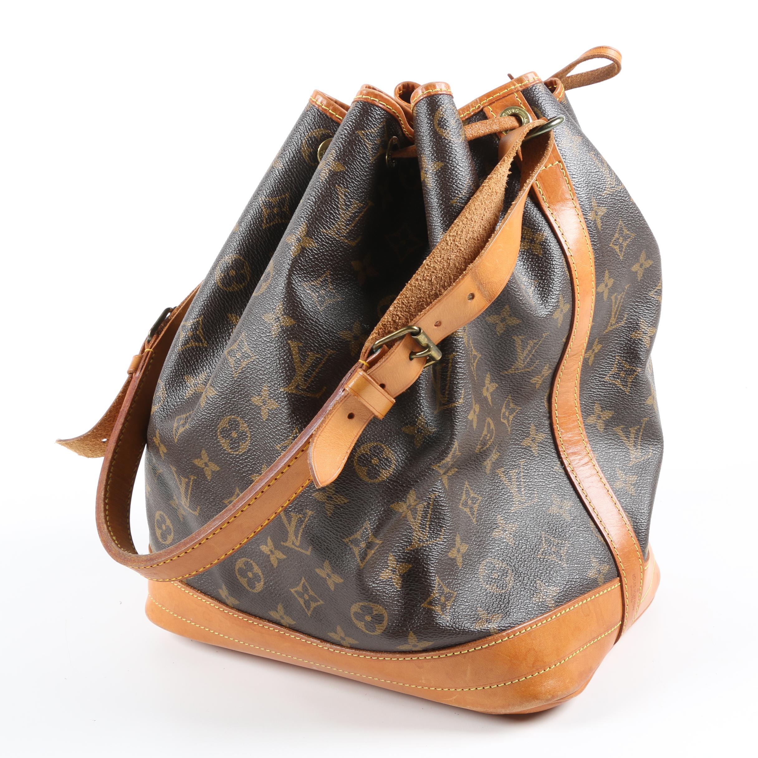 Louis Vuitton Paris Noé Bag in Monogram Canvas and Leather, 1987 Vintage