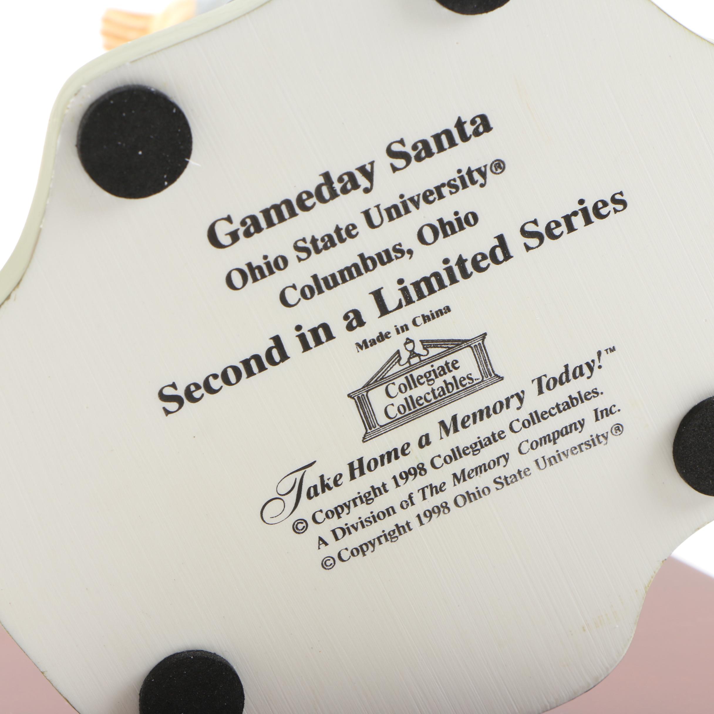 Collegiate Collectibles Ohio State University "Gameday Santa" Figurine, 1998
