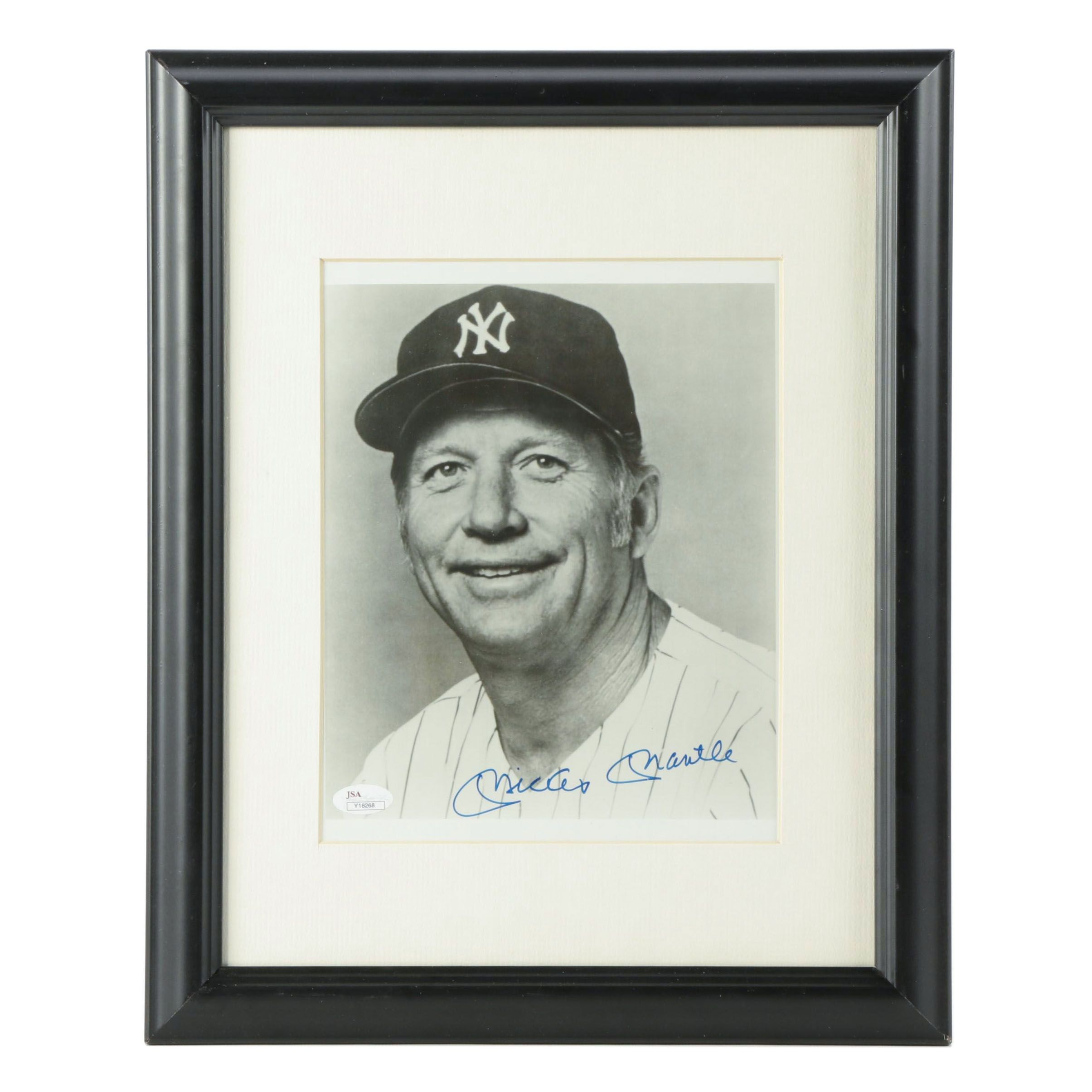 Mickey Mantle Signed Framed Picture, COA