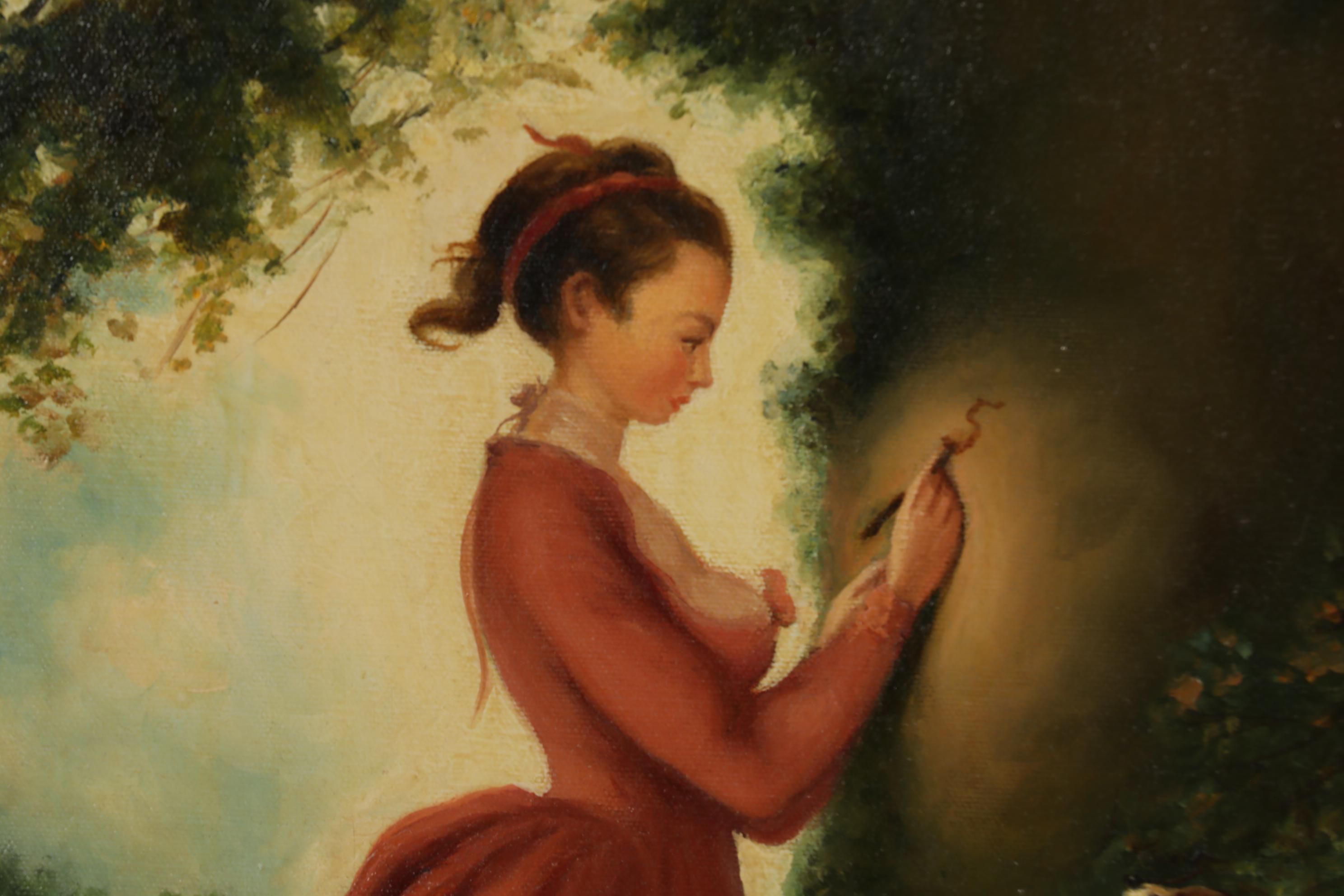 Copy Oil Painting after Jean Honoré Fragonard "The Souvenir"