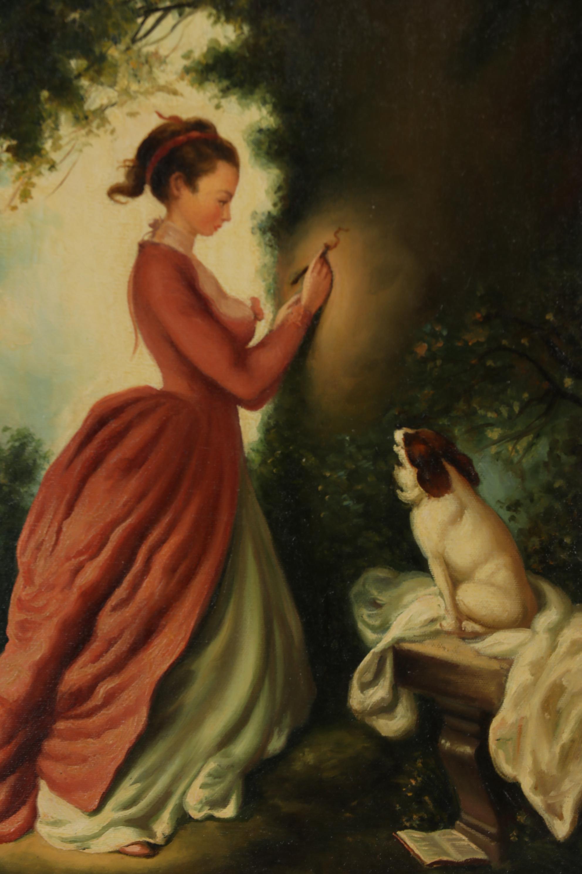 Copy Oil Painting after Jean Honoré Fragonard "The Souvenir"