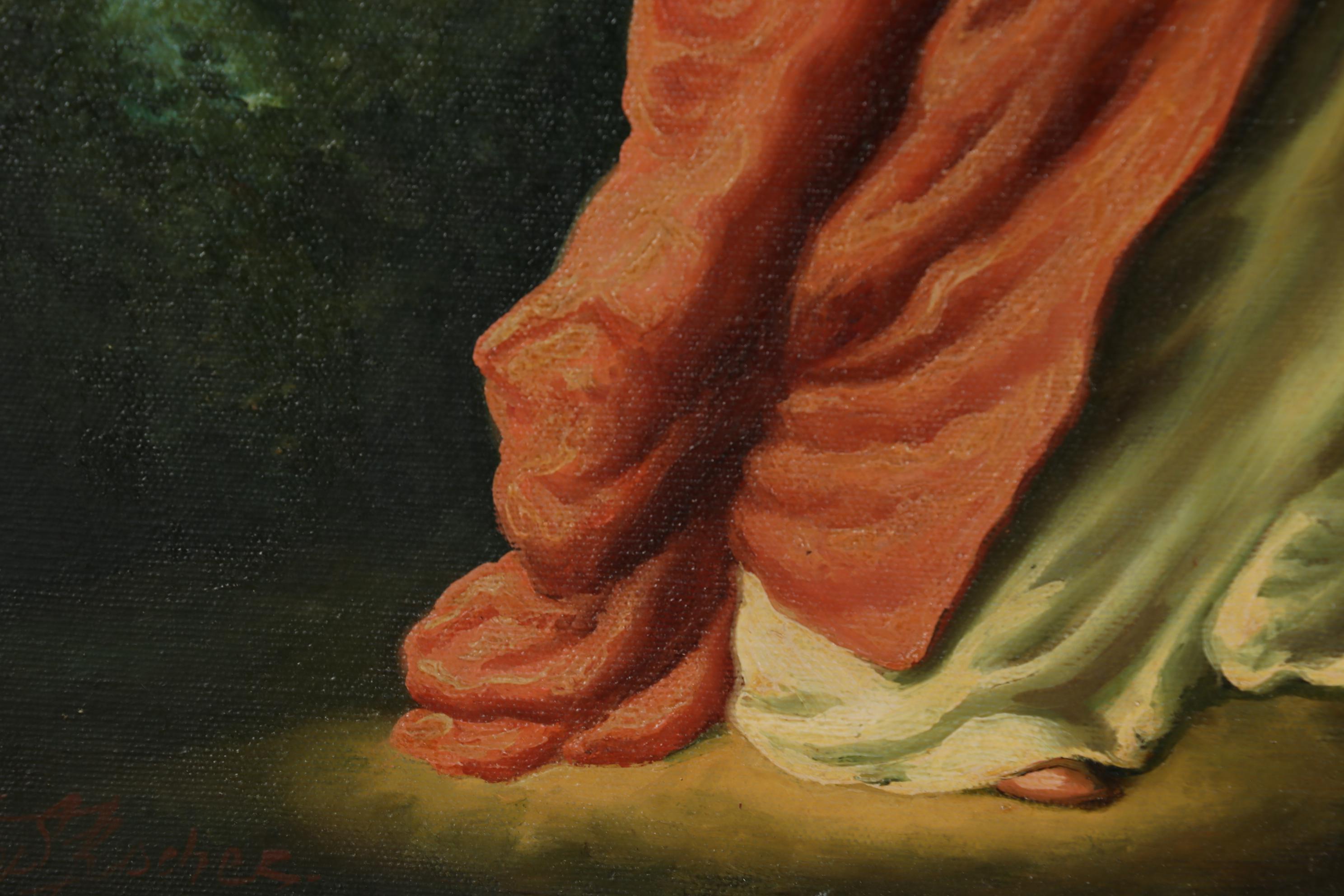 Copy Oil Painting after Jean Honoré Fragonard "The Souvenir"