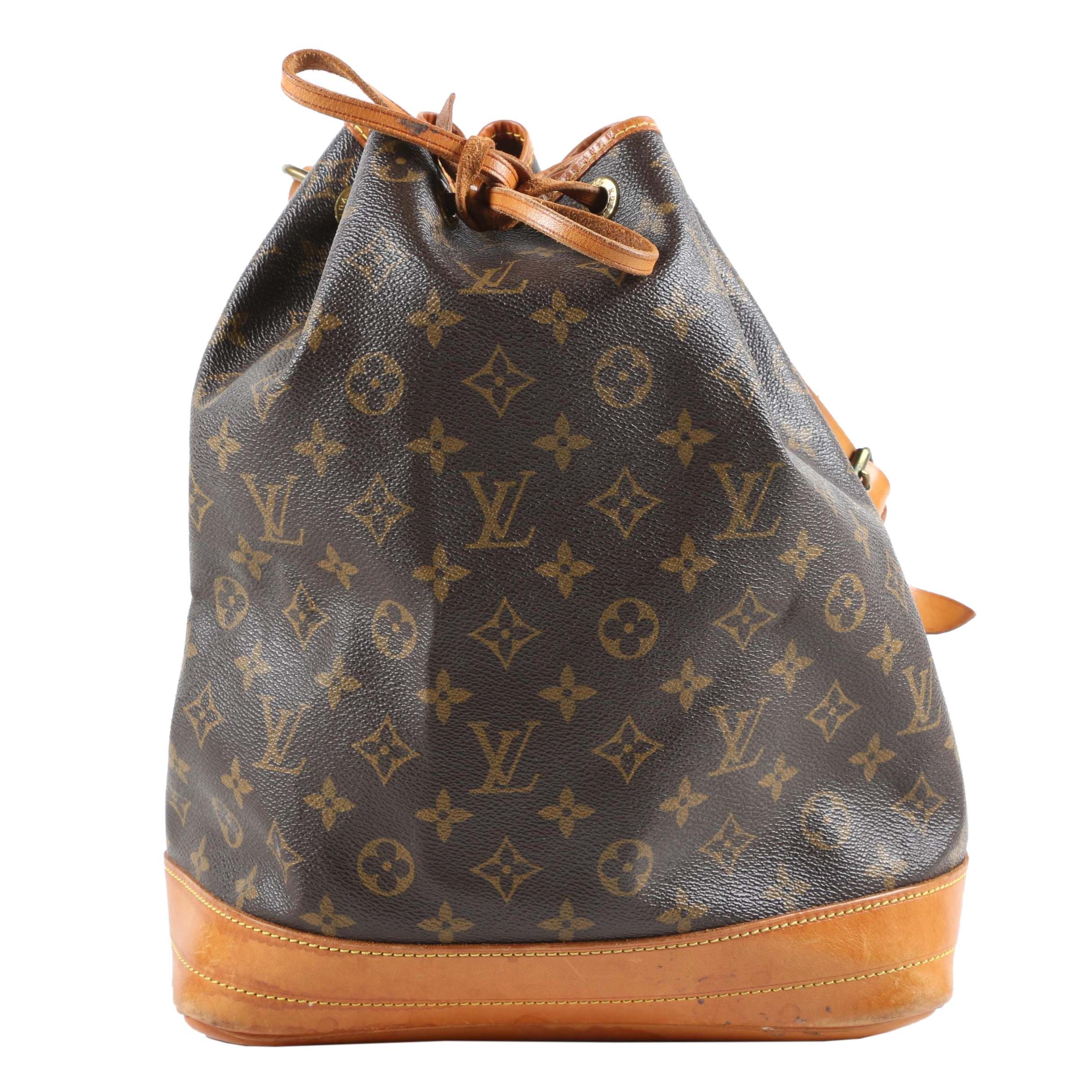 Louis Vuitton Paris Noé Bag in Monogram Canvas and Leather, 1987 Vintage