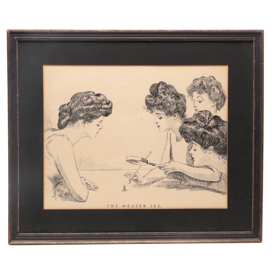 "The Weaker Sex"Lithograph after Charles Dana Gibson