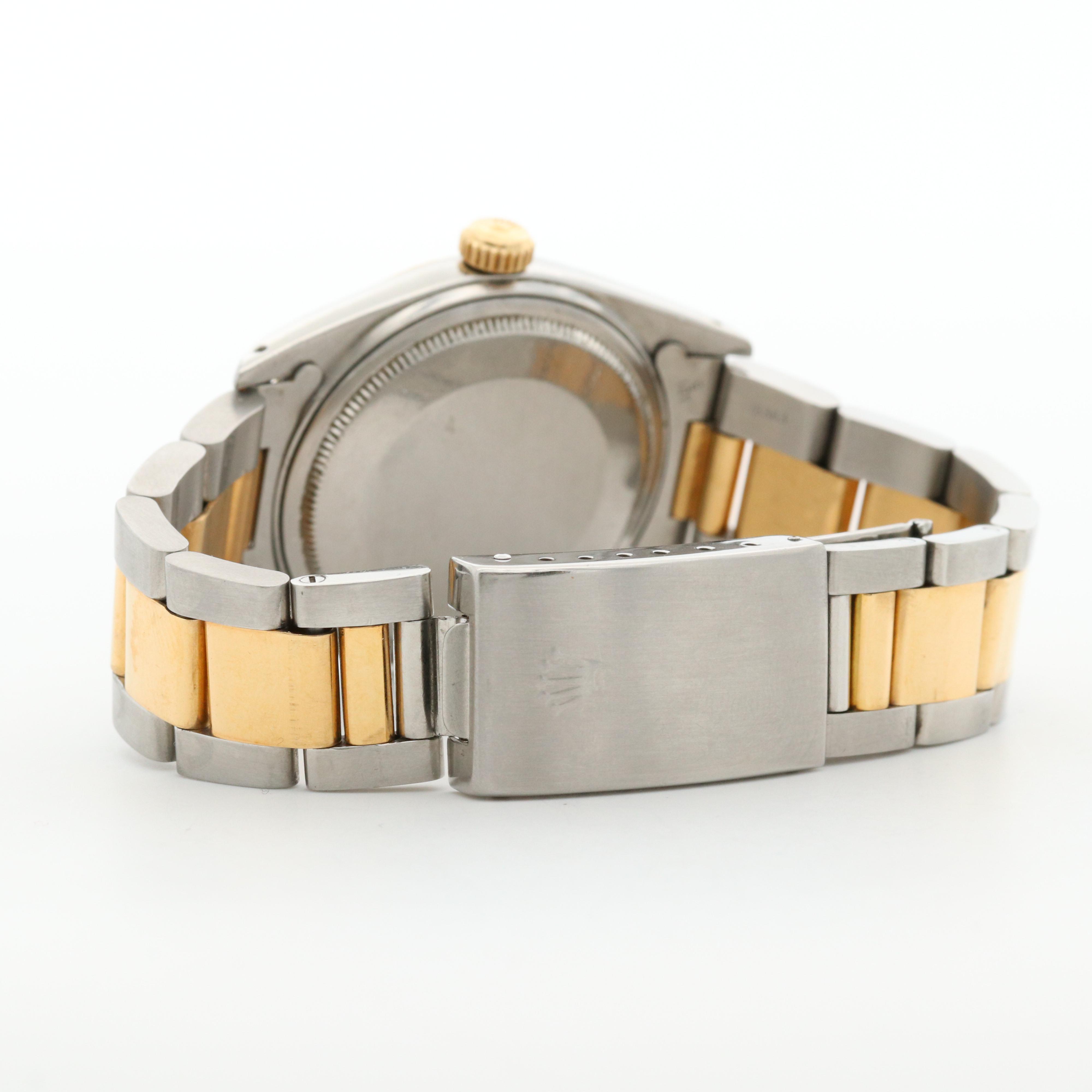 Vintage Rolex Datejust 18K Gold and Stainless Steel Watch, 1975