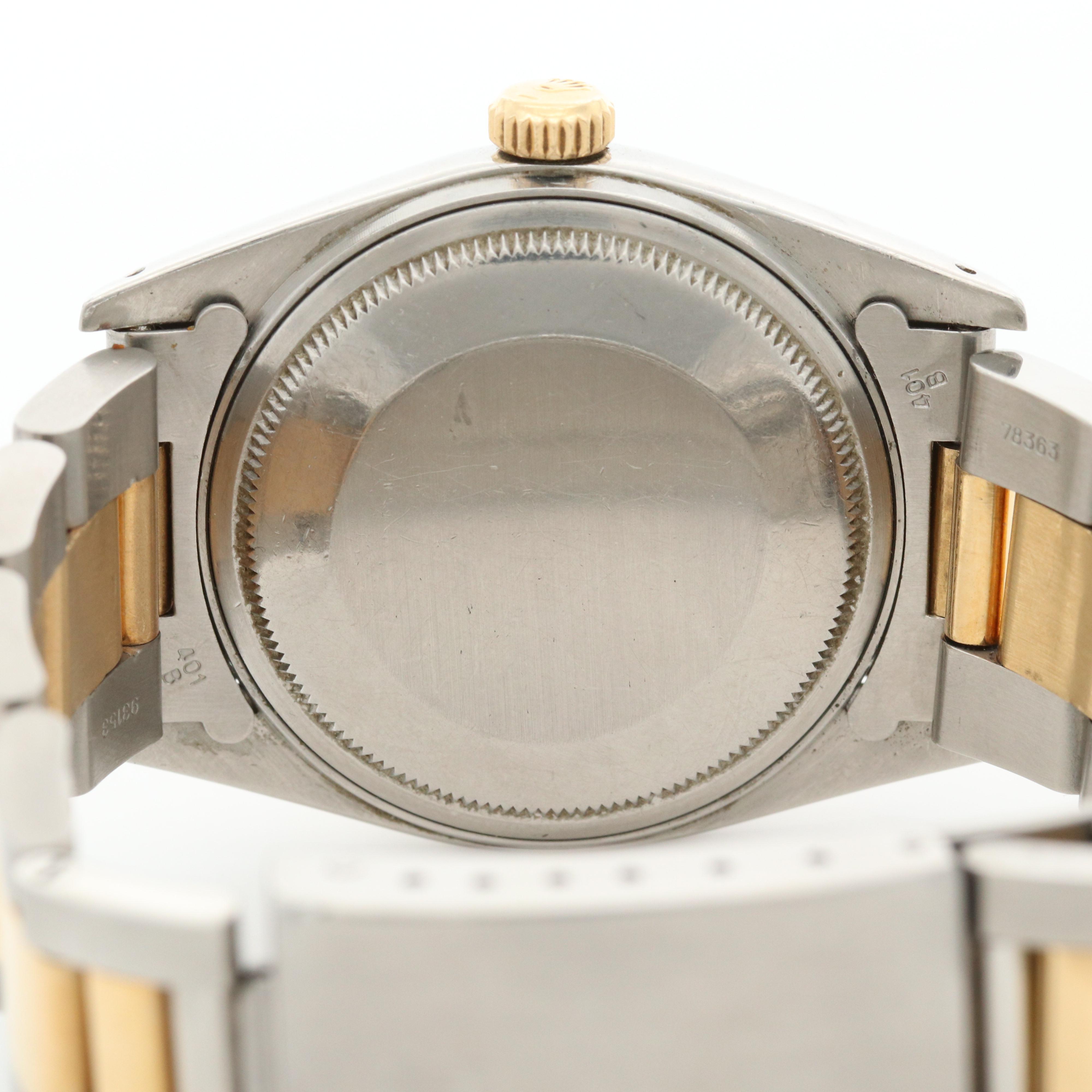 Vintage Rolex Datejust 18K Gold and Stainless Steel Watch, 1975