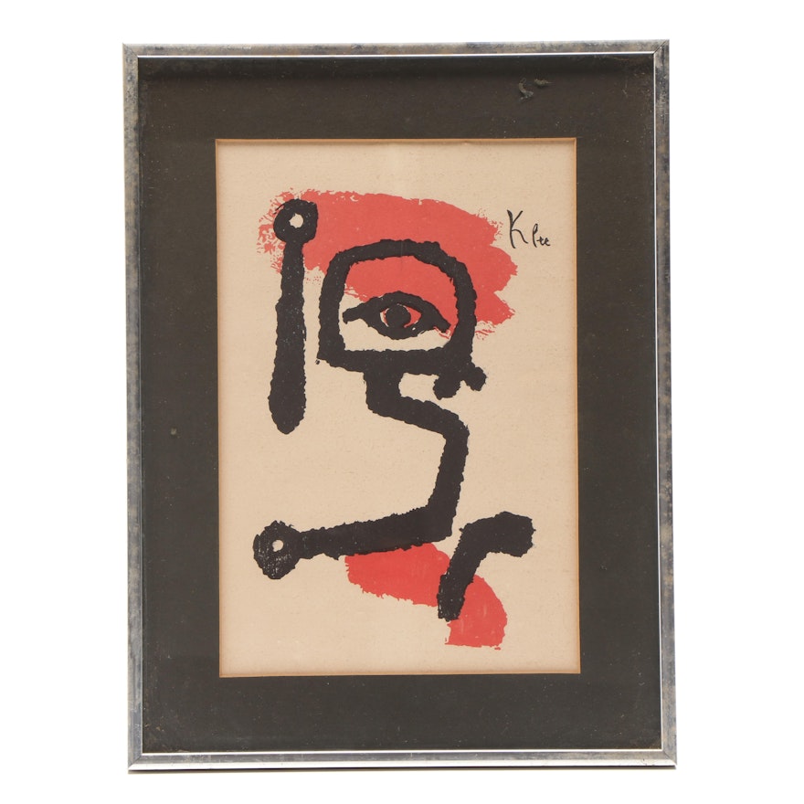 Color Lithograph After Paul Klee "Der Paukenspieler (The Drummer Boy)"