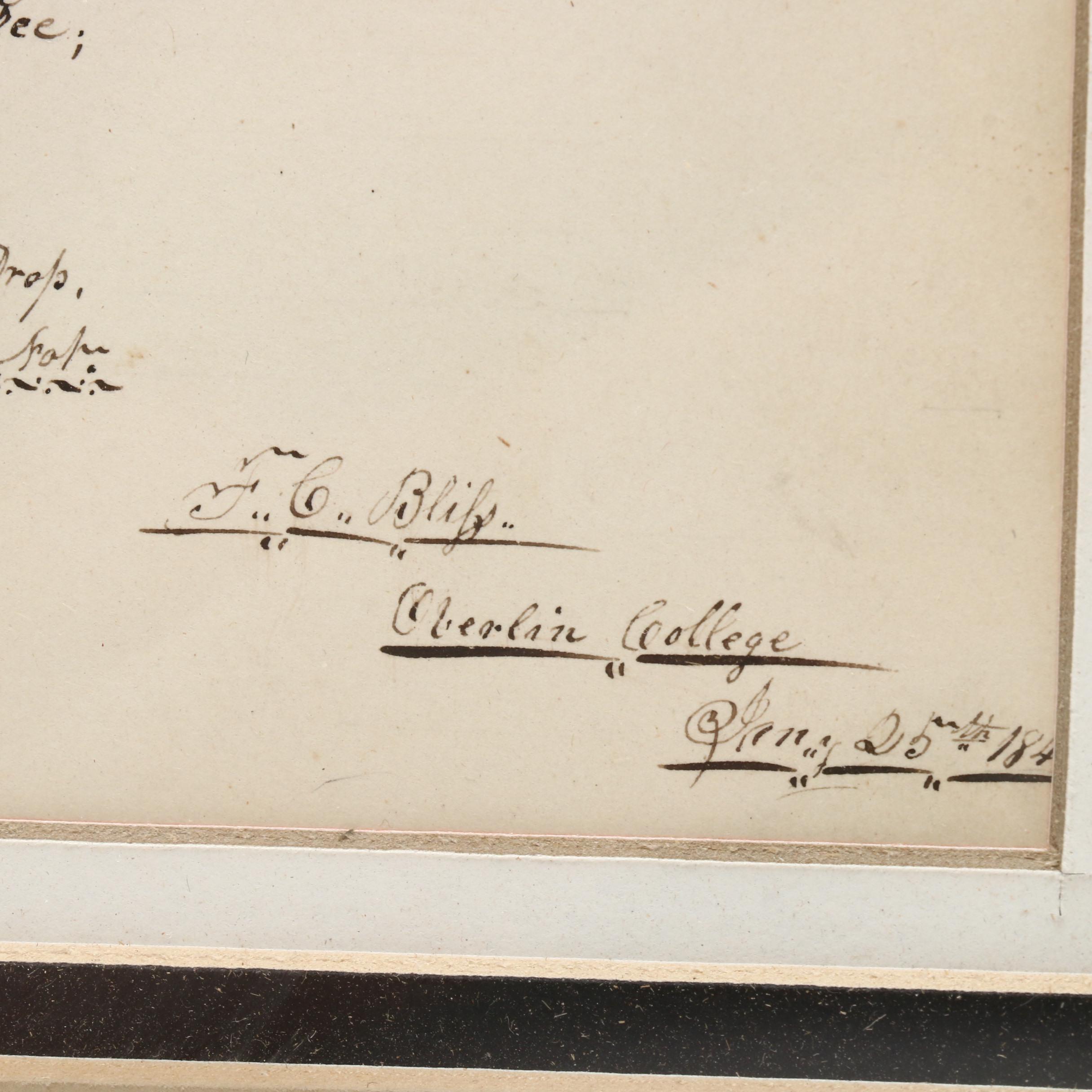 19th Century Handwritten Love Poem