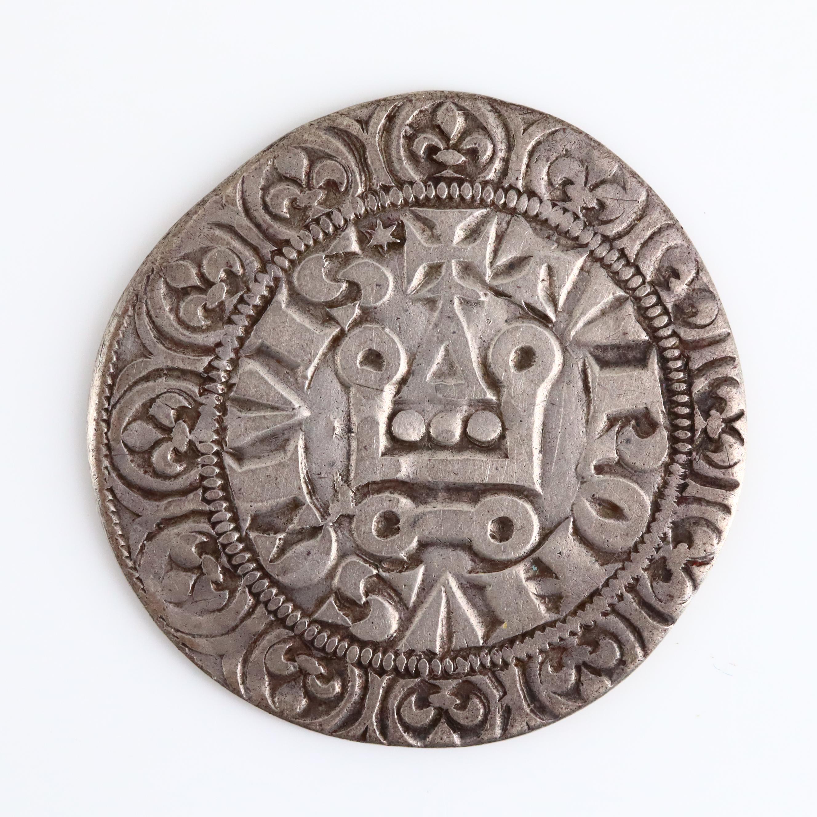 Five European Silver Hammered Coins From the Middle Ages, ca. 1258 to 1540