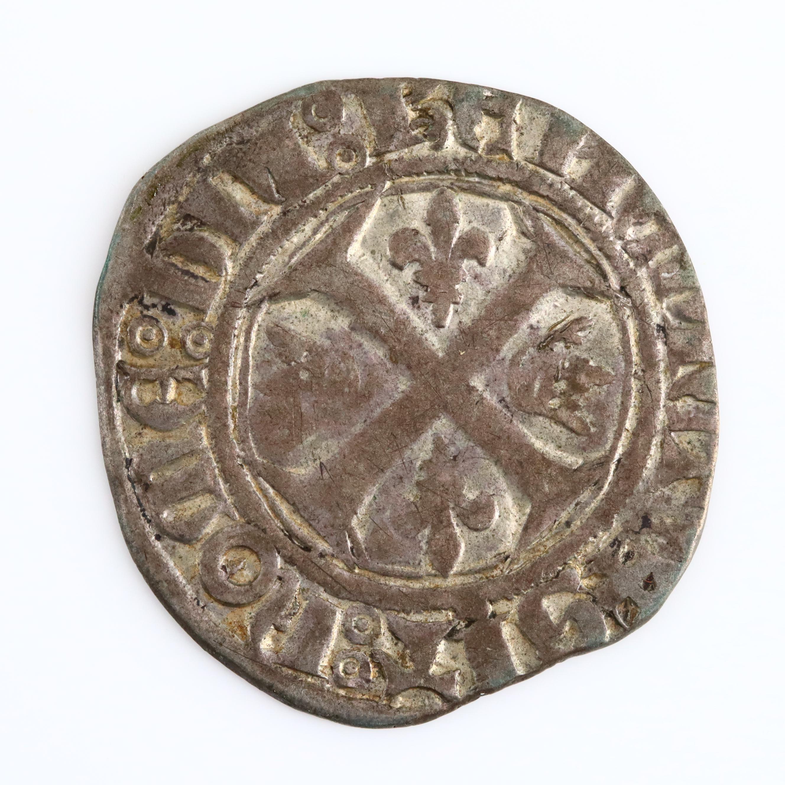 Five European Silver Hammered Coins From the Middle Ages, ca. 1258 to 1540