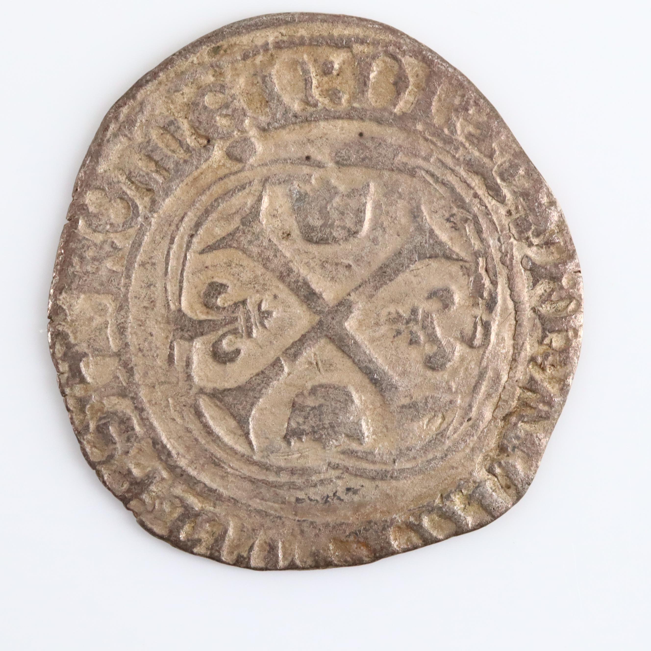 Five European Silver Hammered Coins From the Middle Ages, ca. 1258 to 1540