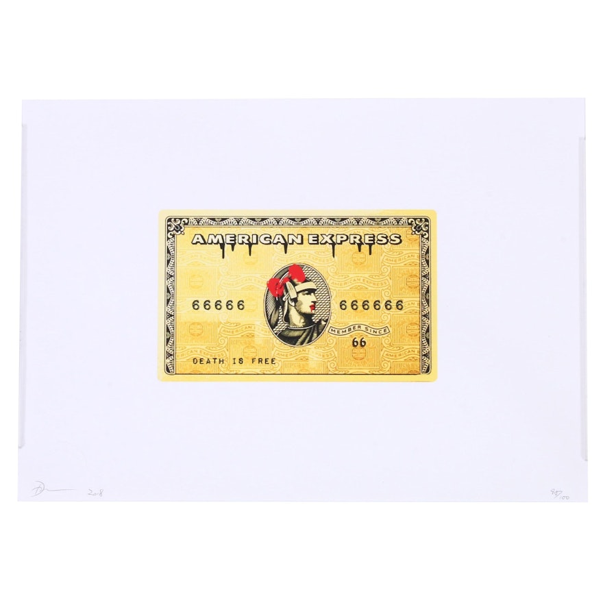 Death NYC American Express Offset Lithograph