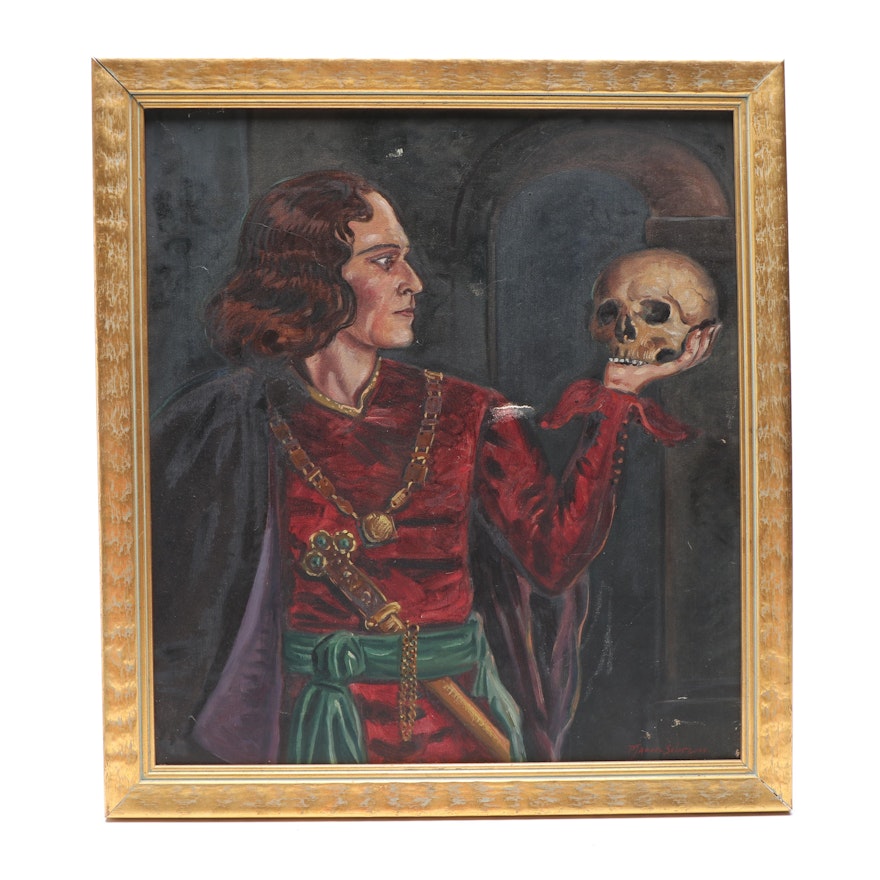 Manuel Solorzano 1943 Oil Painting of Shakepeare's Hamlet