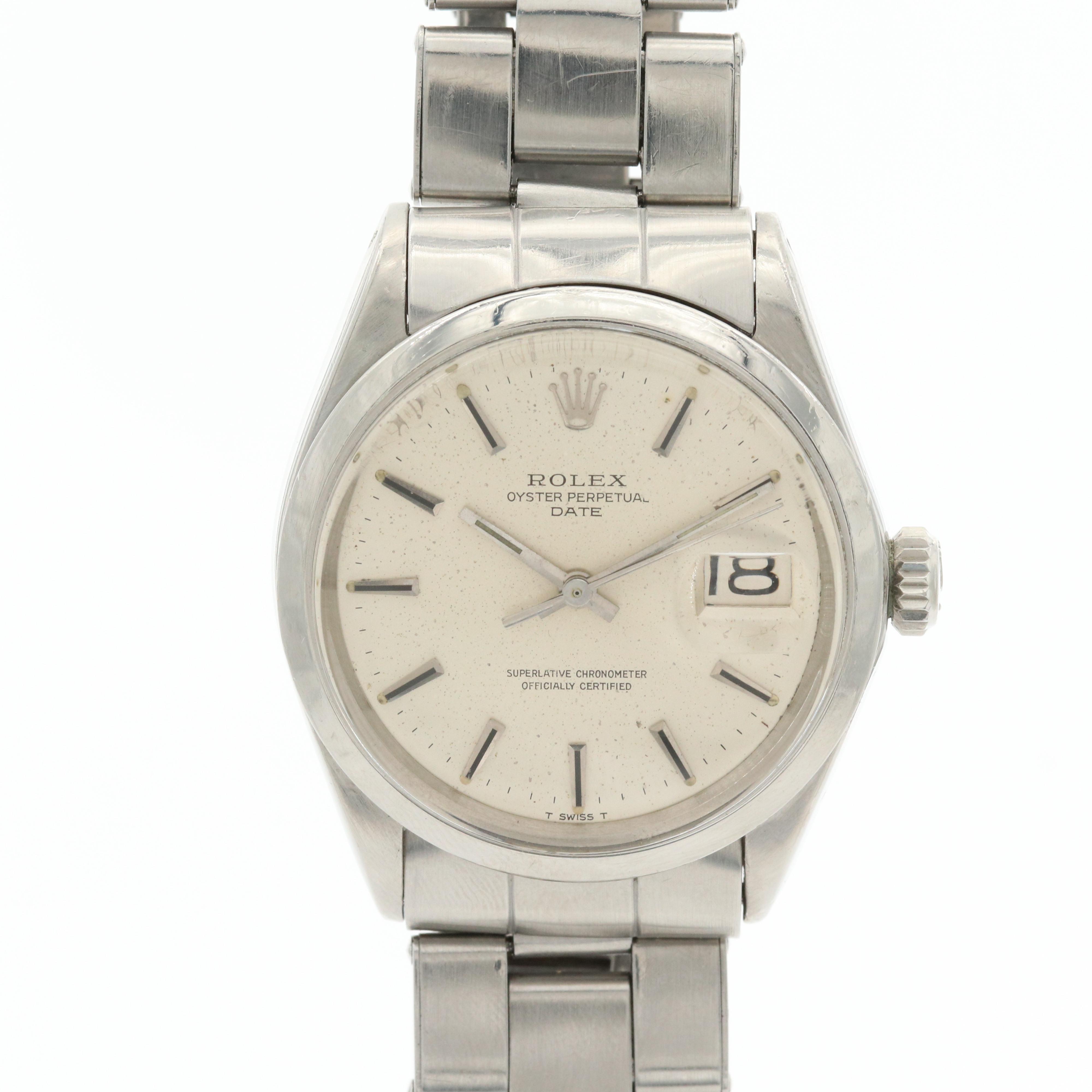 Vintage Rolex Oyster Perpetual Date Stainless Steel Automatic Watch, 1970
