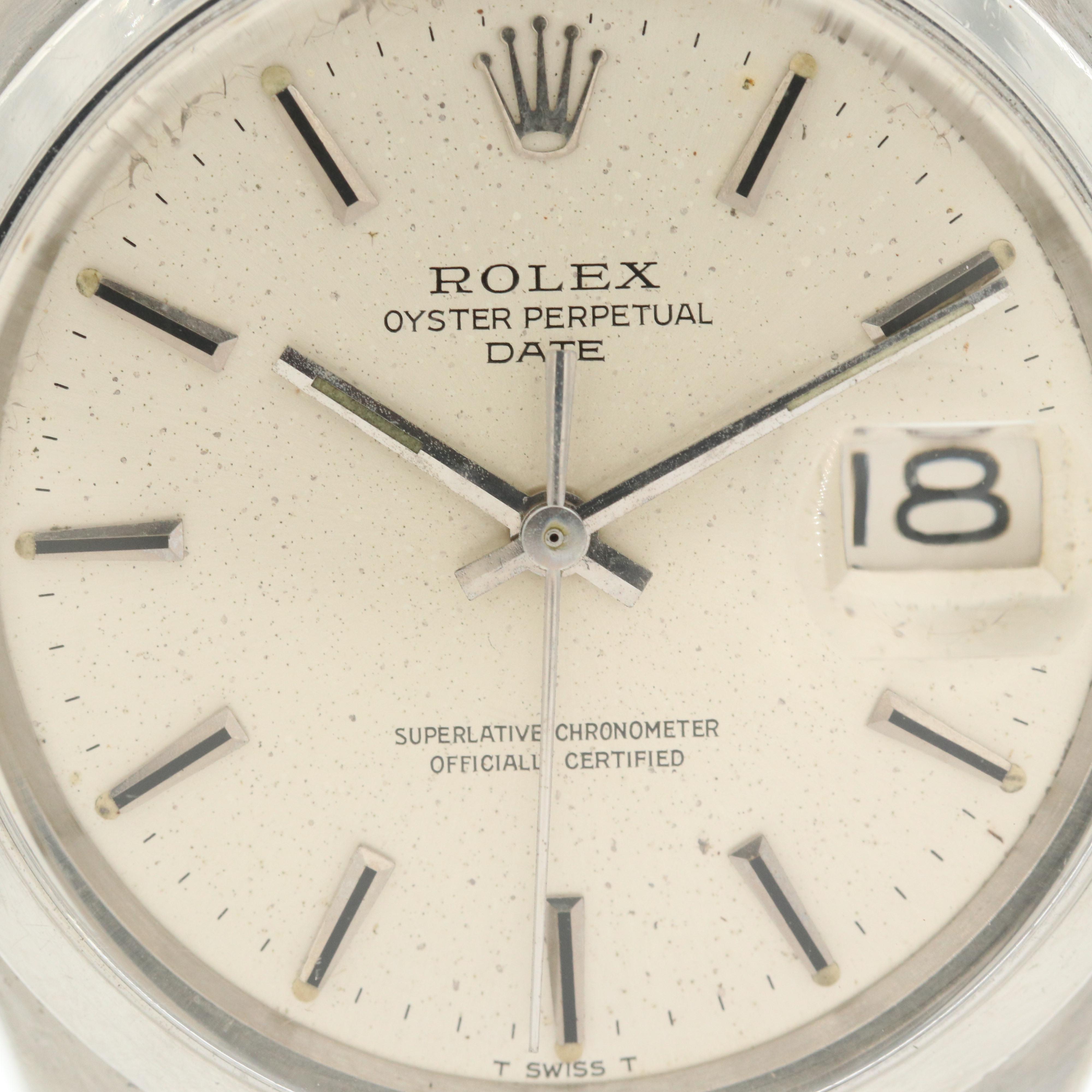 Vintage Rolex Oyster Perpetual Date Stainless Steel Automatic Watch, 1970