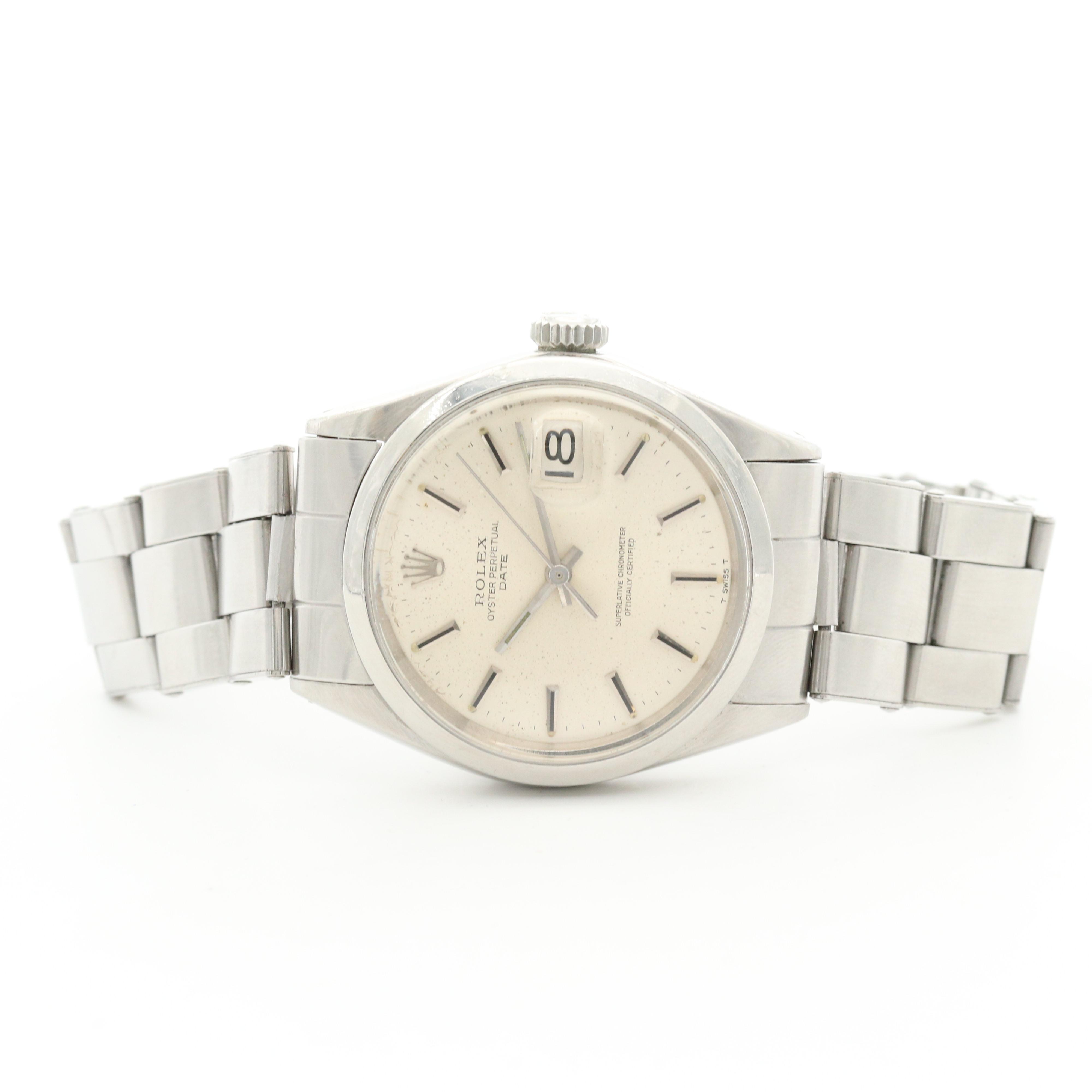 Vintage Rolex Oyster Perpetual Date Stainless Steel Automatic Watch, 1970