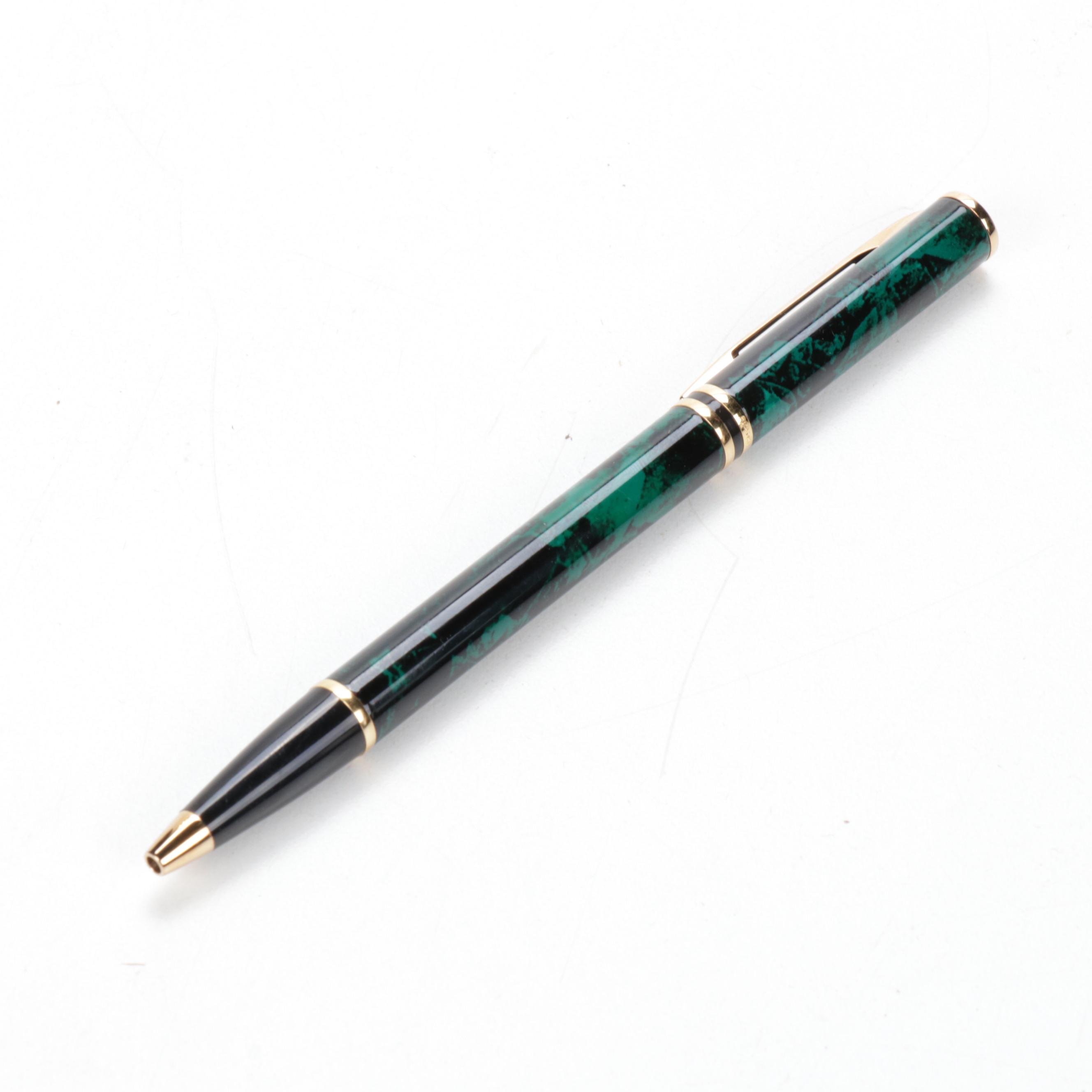 Waterman Paris "Laureat" Mineral Green Ballpoint Pen