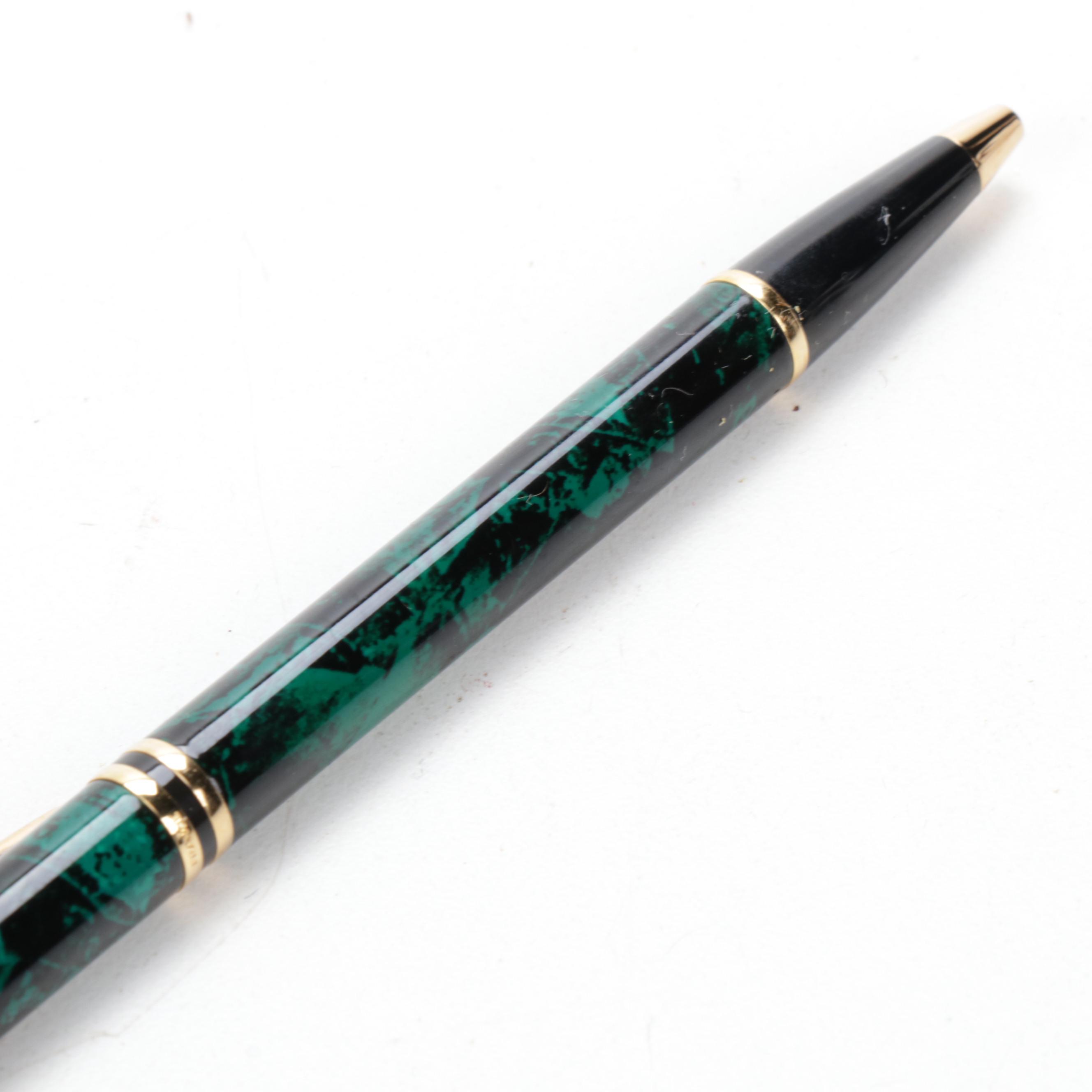 Waterman Paris "Laureat" Mineral Green Ballpoint Pen