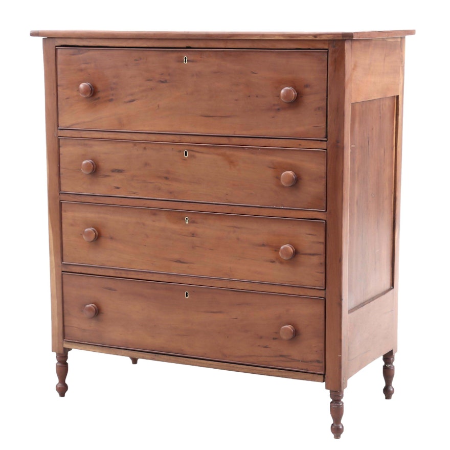 Late Federal Kentucky Cherry Chest of Drawers, Circa 1830