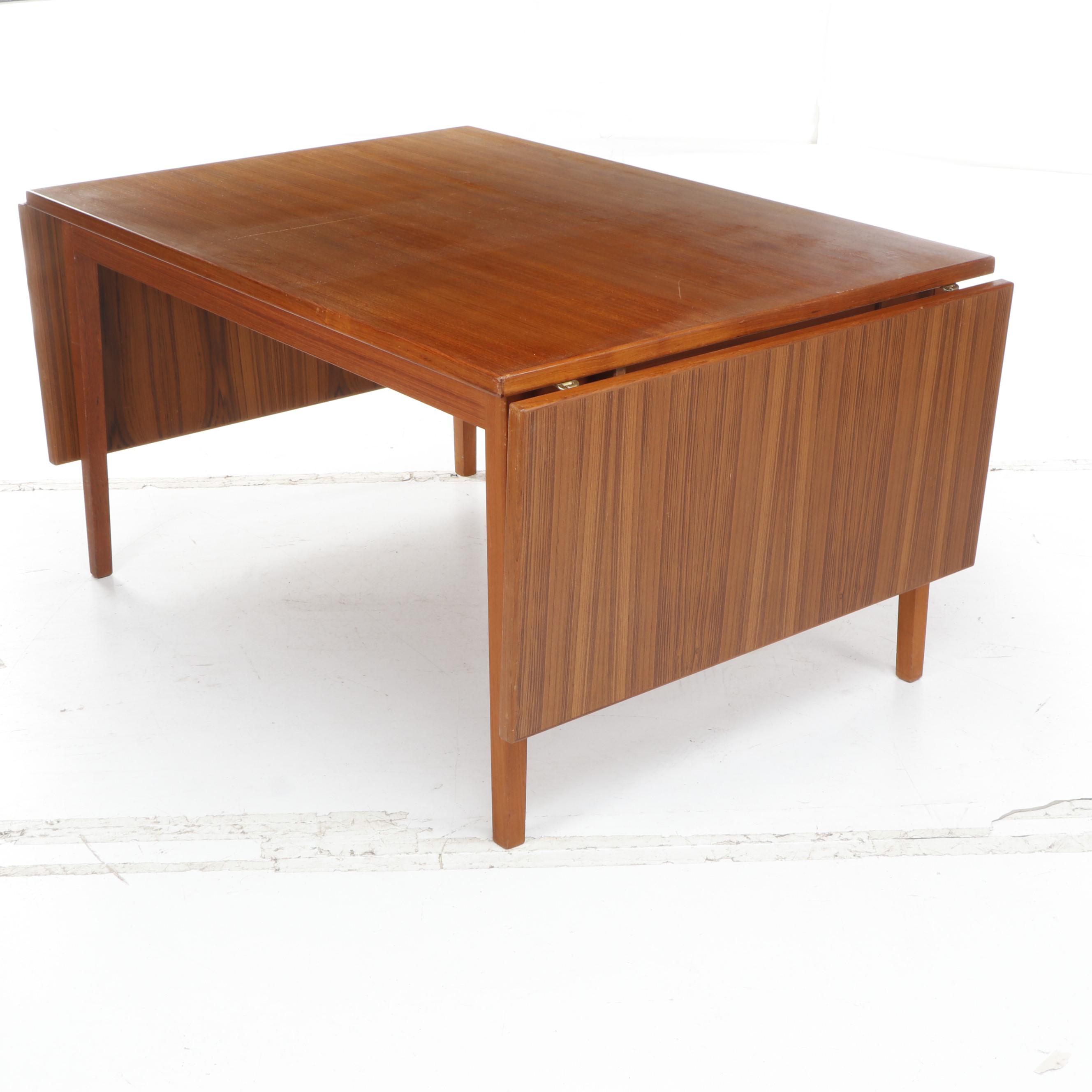 Contemporary Danish Modern Teak Veneered Dining Table