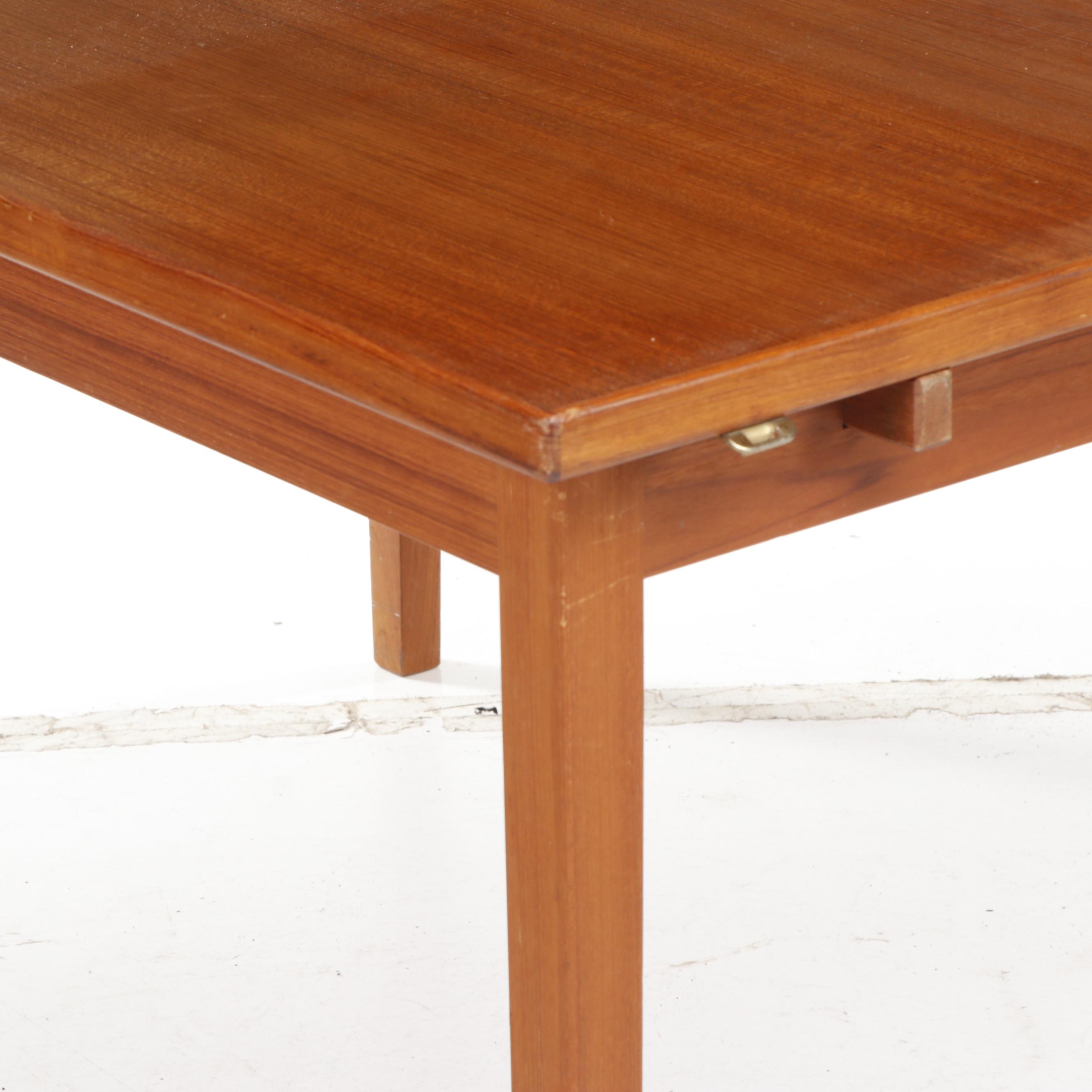 Contemporary Danish Modern Teak Veneered Dining Table