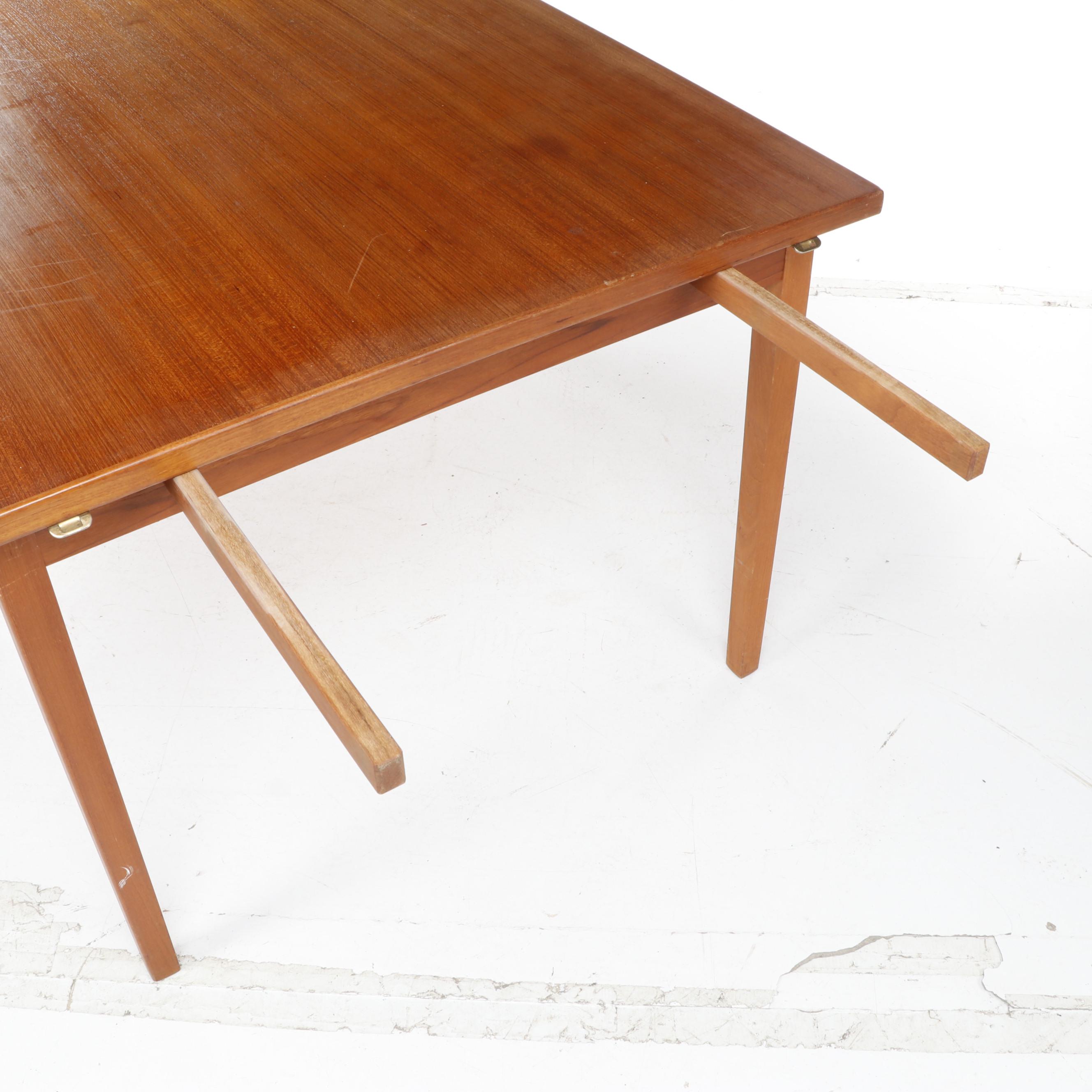 Contemporary Danish Modern Teak Veneered Dining Table