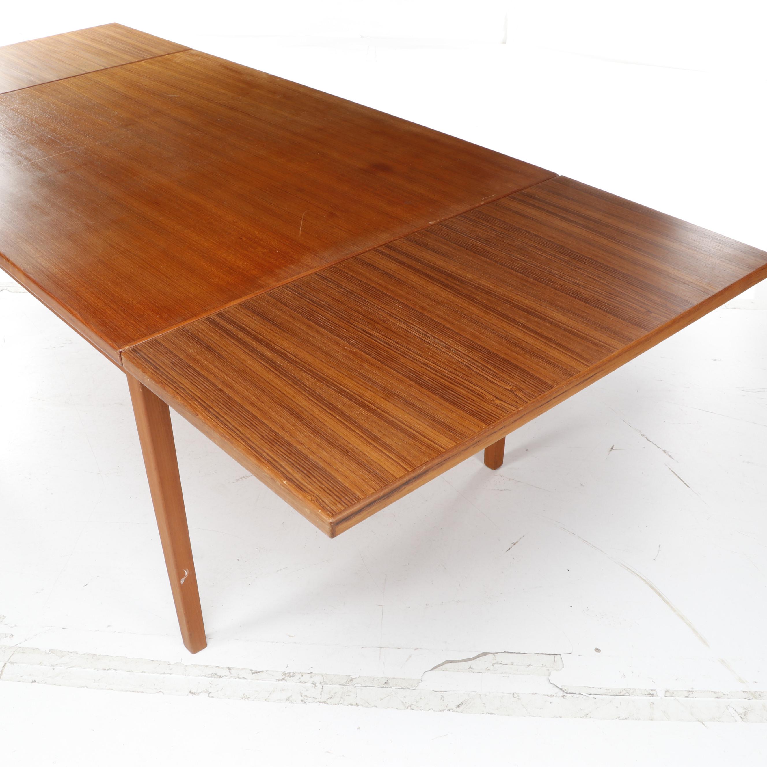 Contemporary Danish Modern Teak Veneered Dining Table