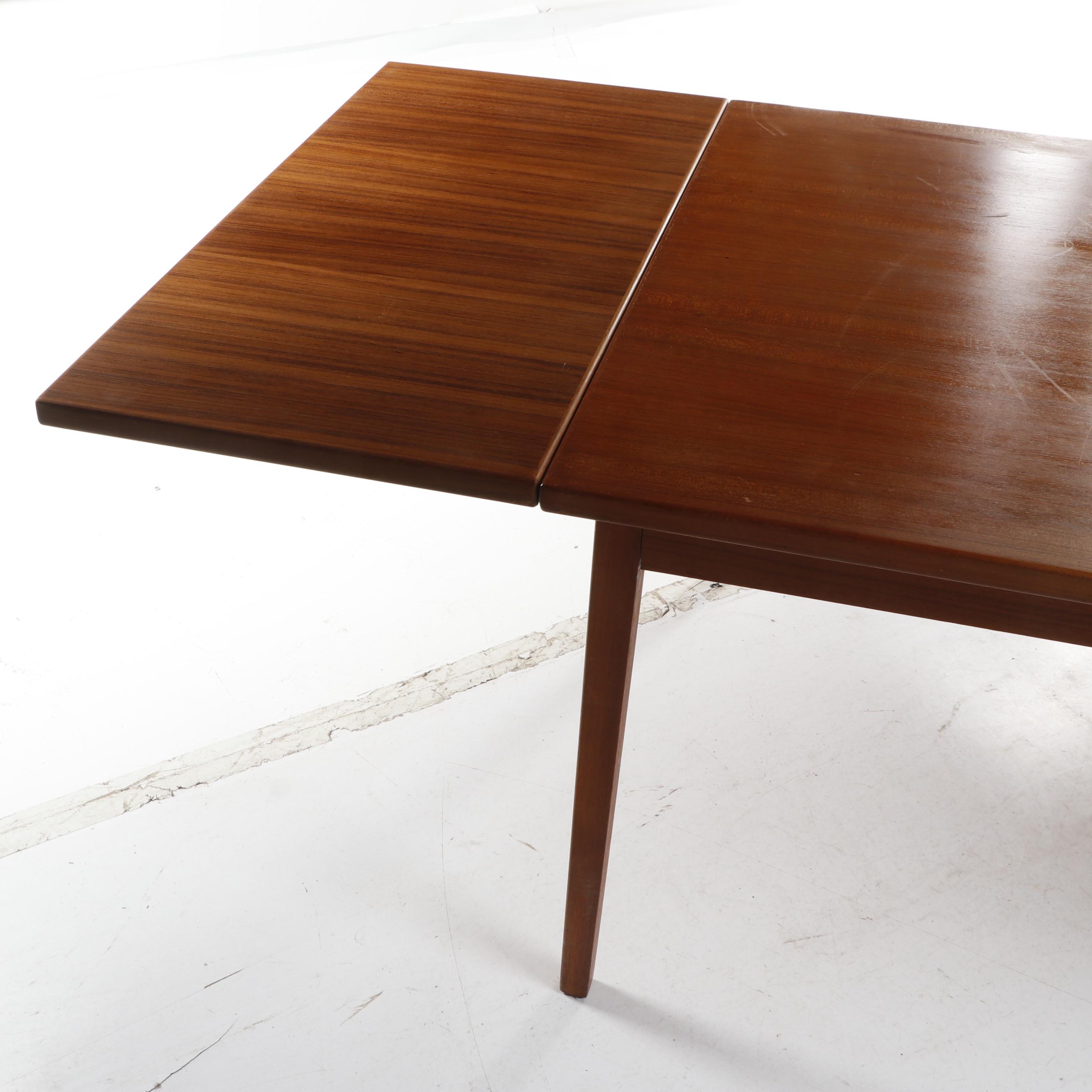 Contemporary Danish Modern Teak Veneered Dining Table