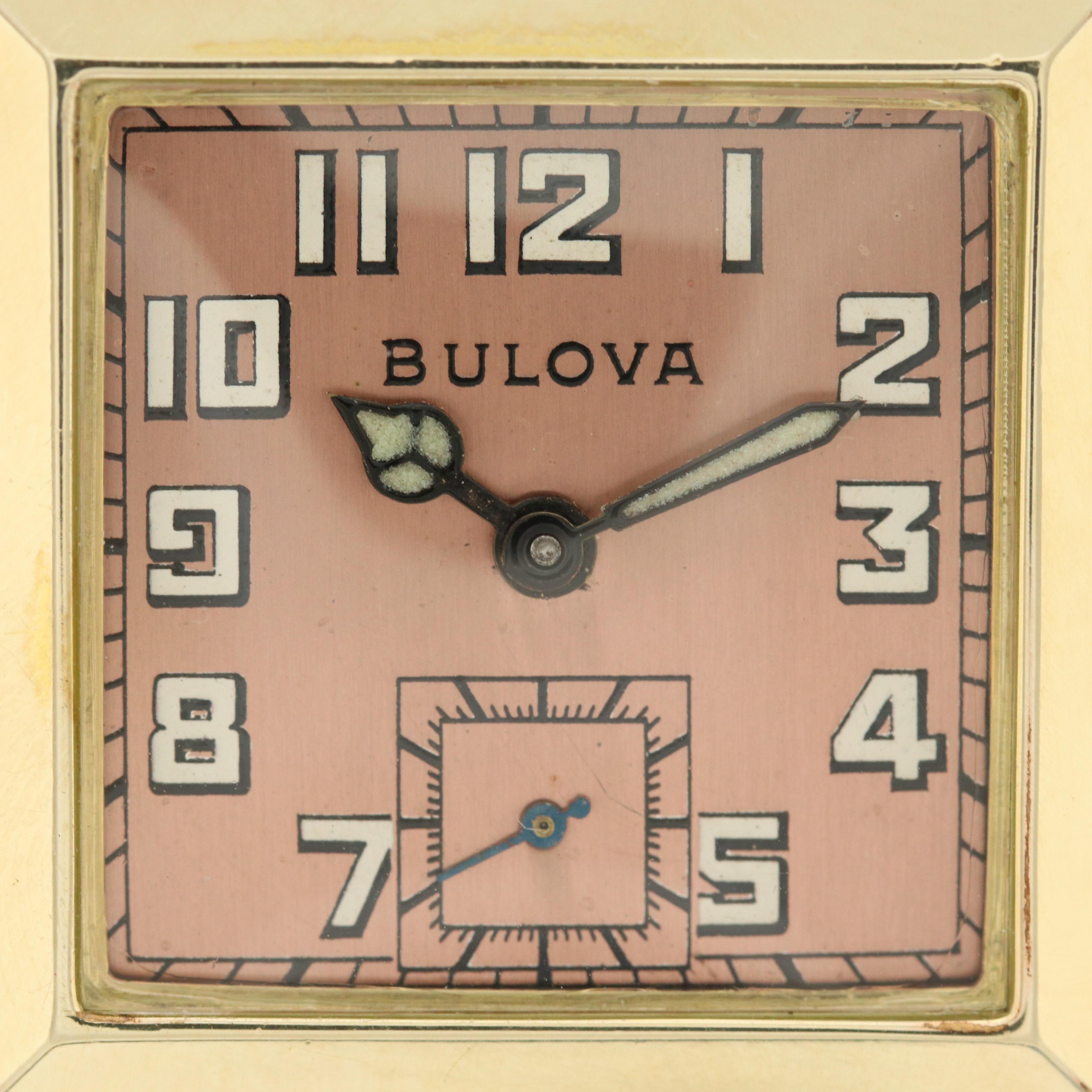 Vintage Bulova Gold Filled Stem Wind Watch, Circa 1939