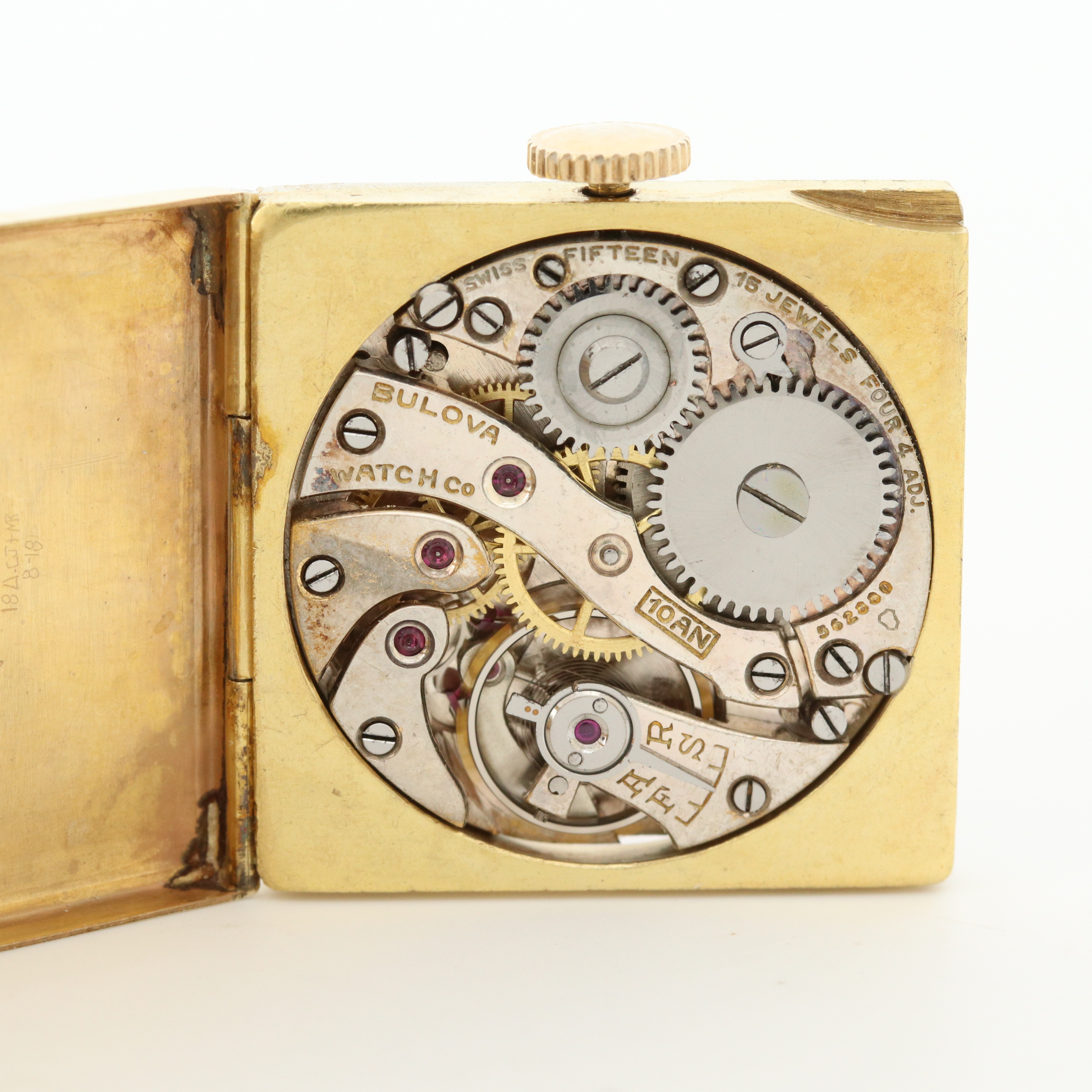 Vintage Bulova Gold Filled Stem Wind Watch, Circa 1939