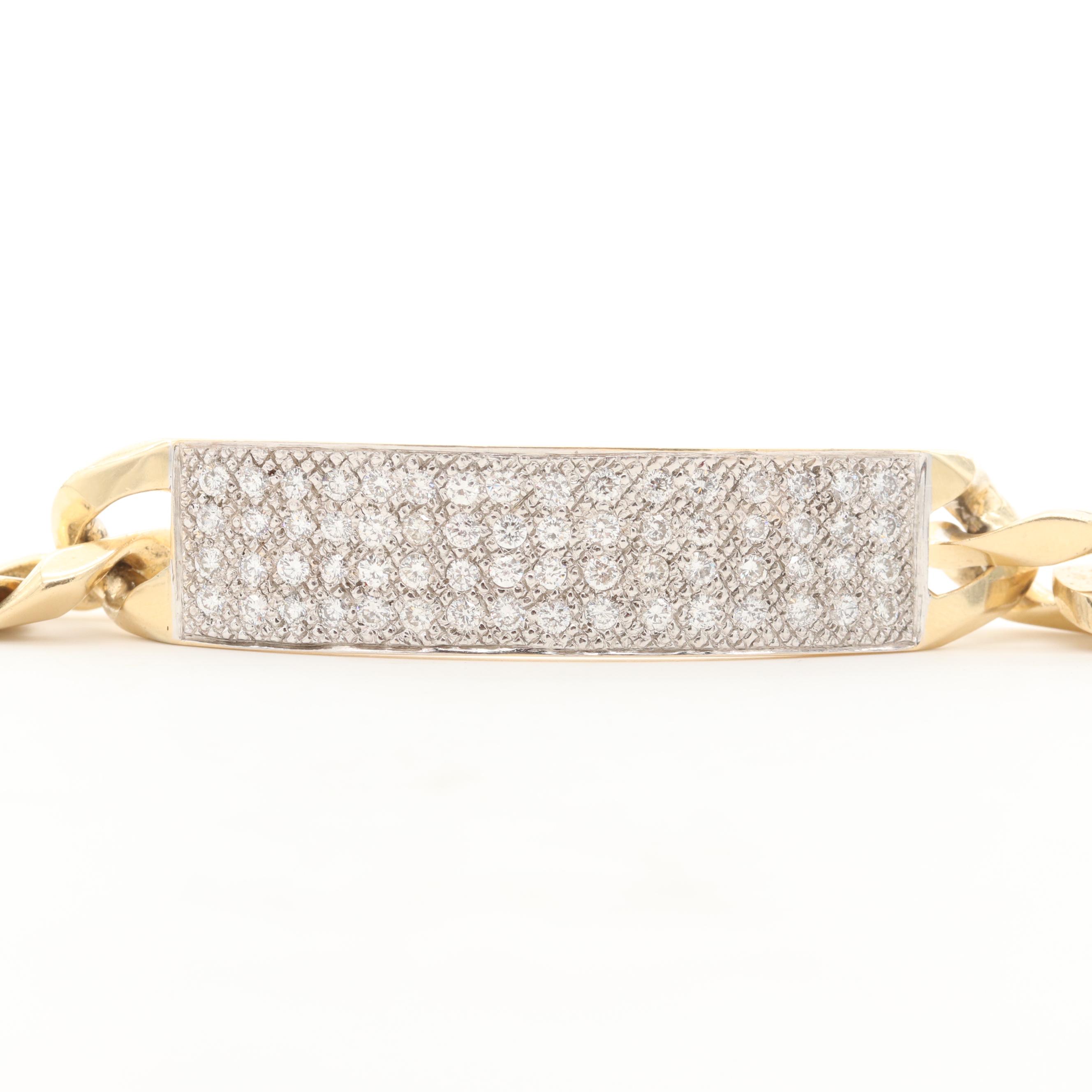 14K Yellow Gold 2.25 CTW Diamond Bracelet