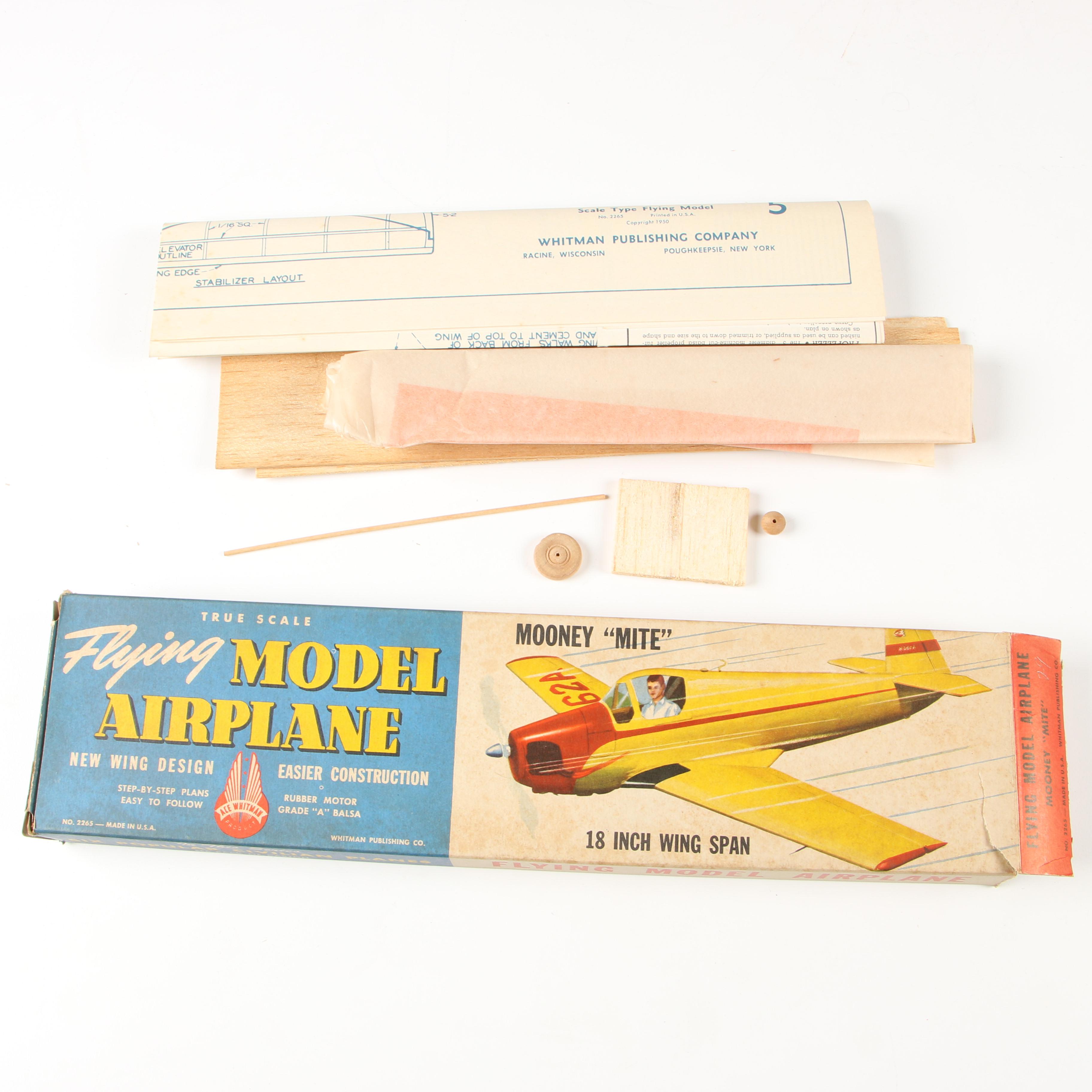 Vintage Berkley and Whitman Model Plane Kits with Blueprints