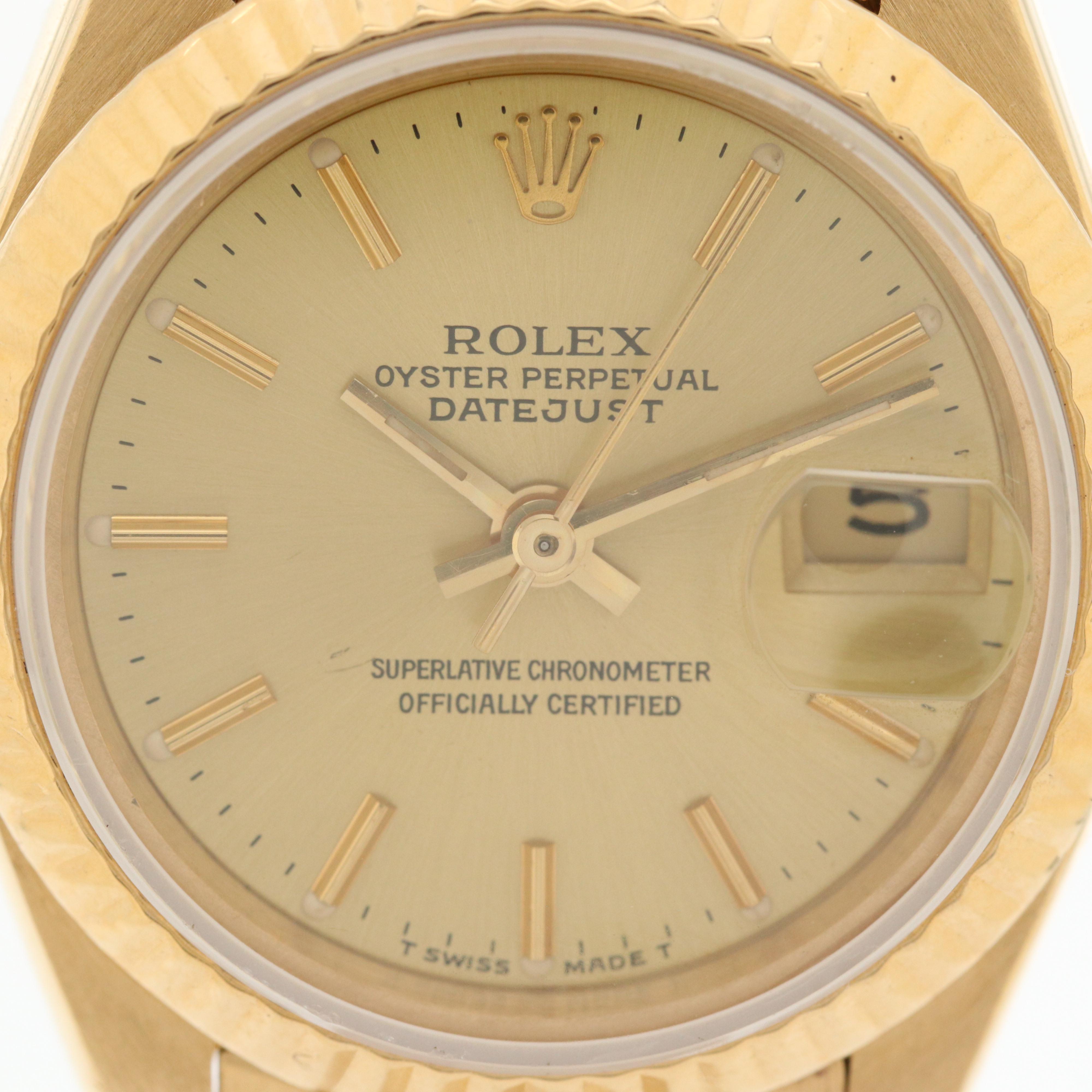 Rolex Datejust 18K Yellow Gold Automatic Watch