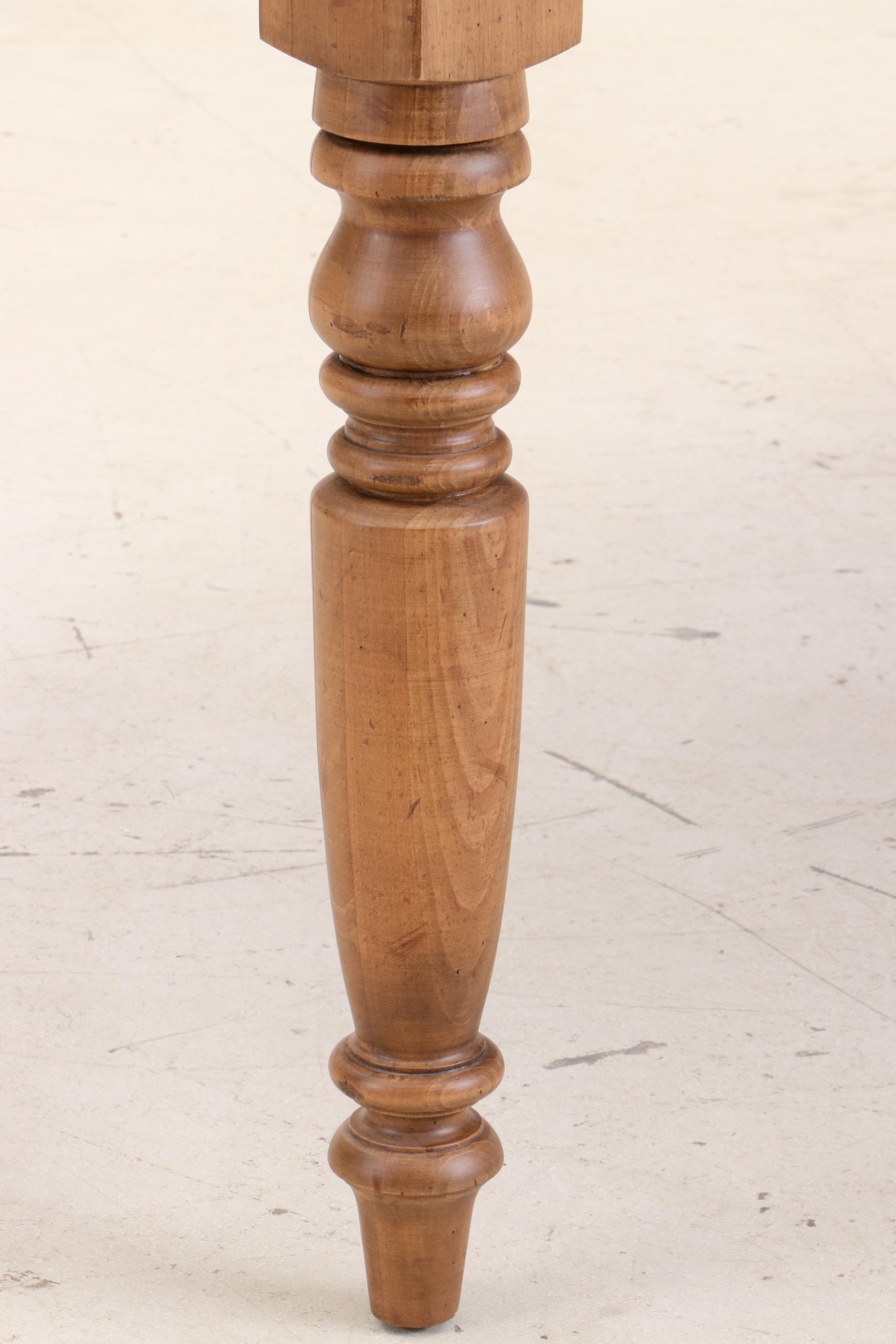 Ethan Allen Farm Table and Six Ladderback Chairs