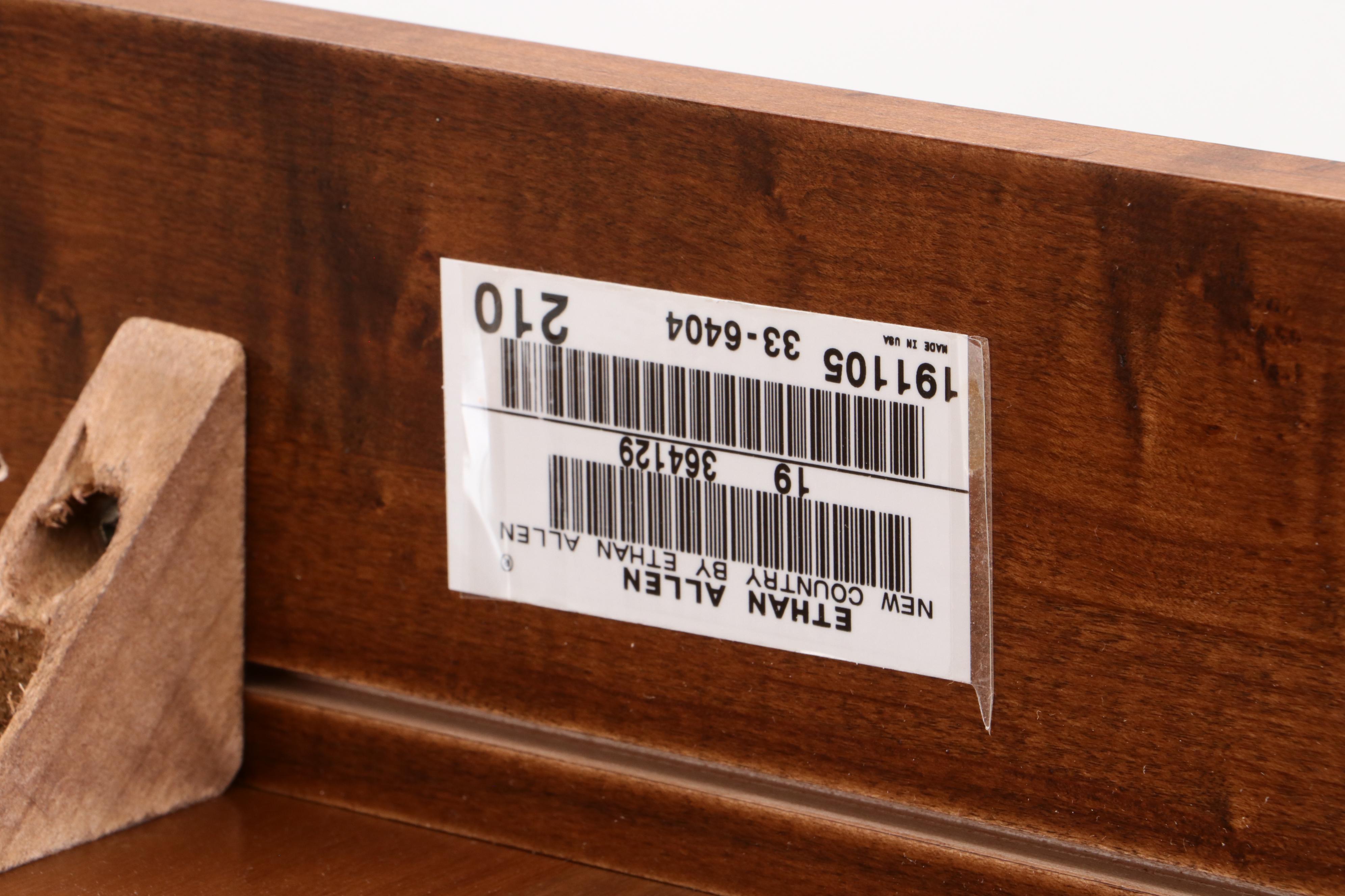 Ethan Allen Farm Table and Six Ladderback Chairs