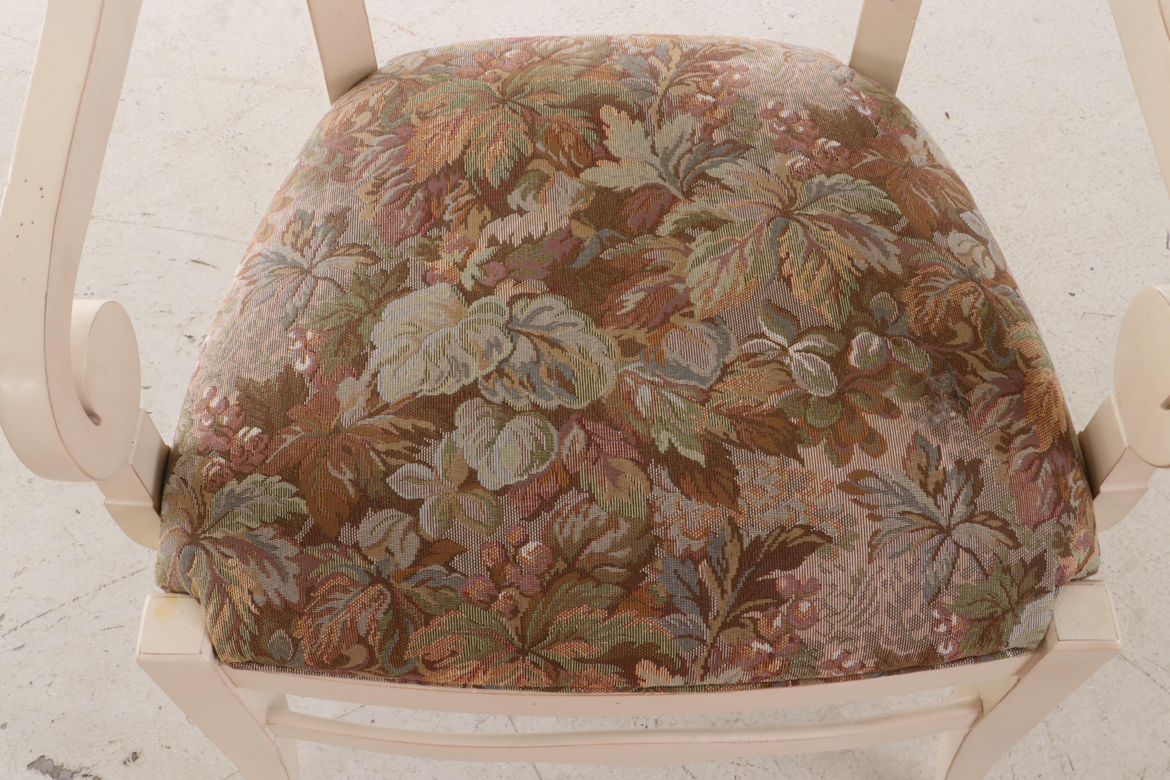 Ethan Allen Farm Table and Six Ladderback Chairs