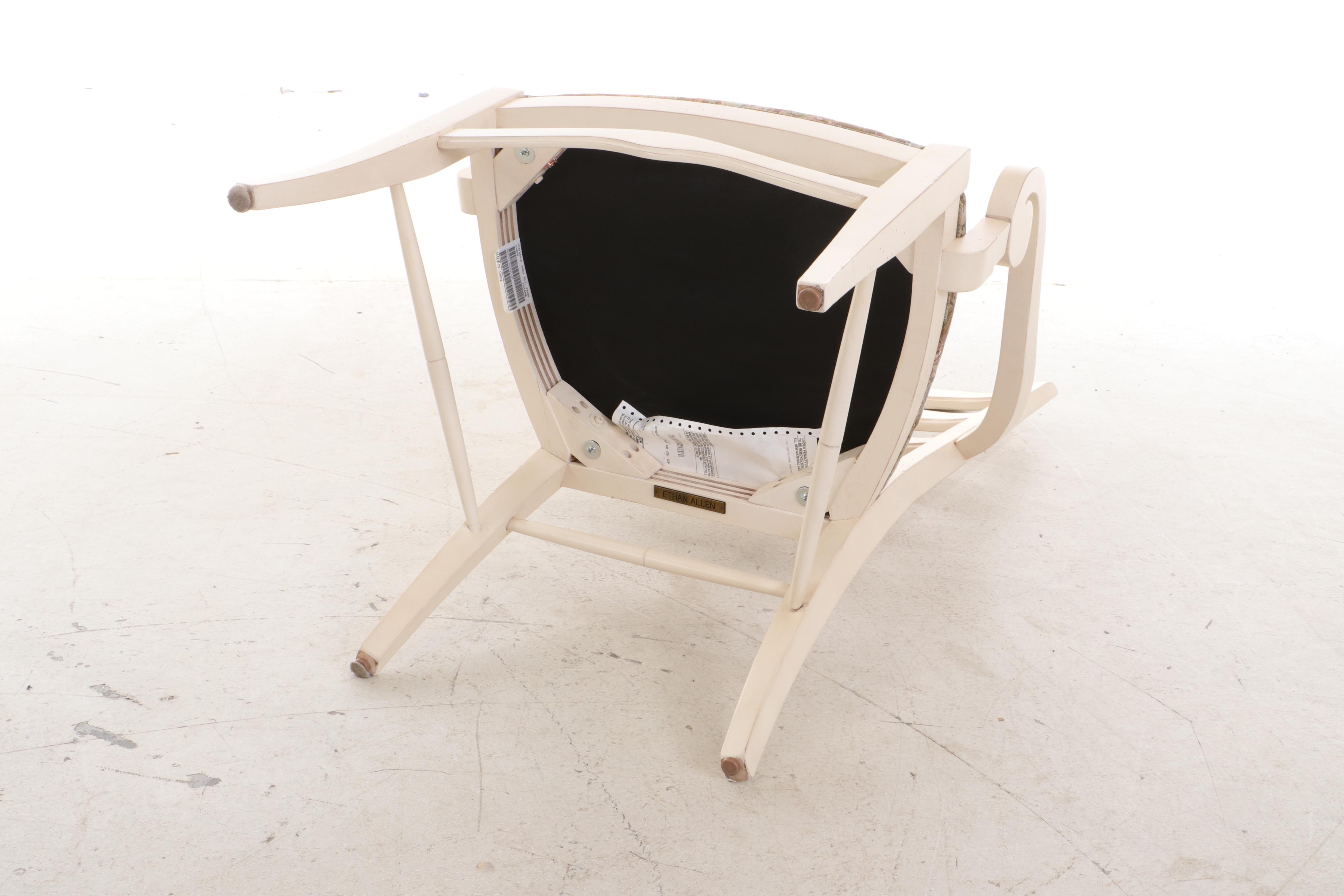 Ethan Allen Farm Table and Six Ladderback Chairs