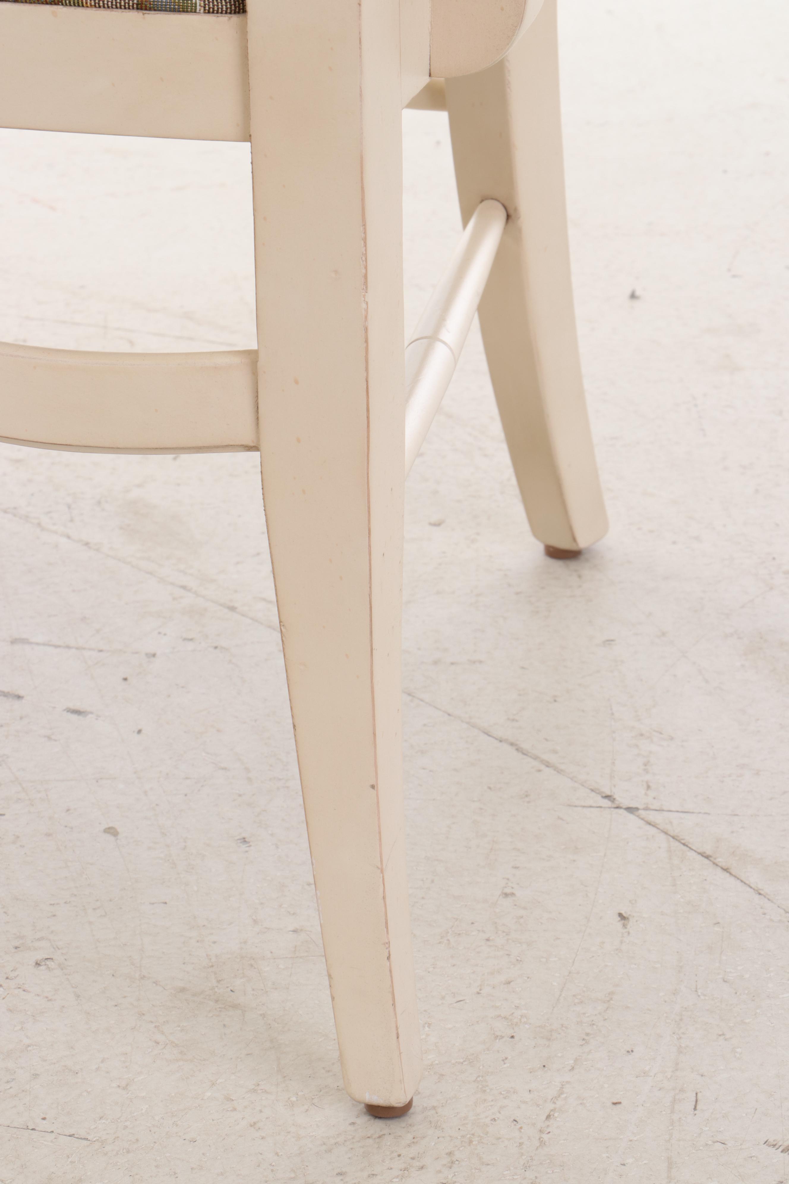 Ethan Allen Farm Table and Six Ladderback Chairs