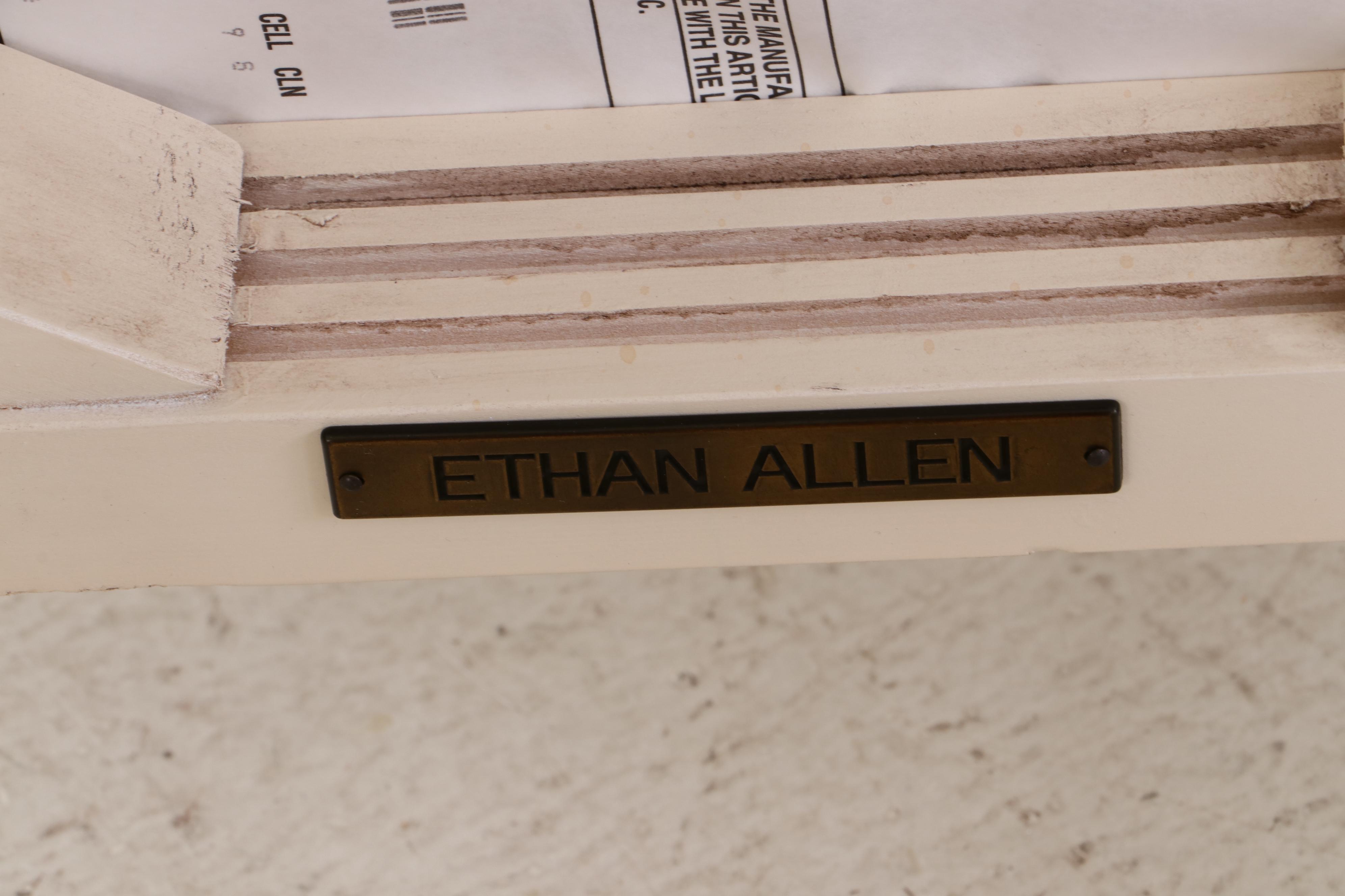 Ethan Allen Farm Table and Six Ladderback Chairs