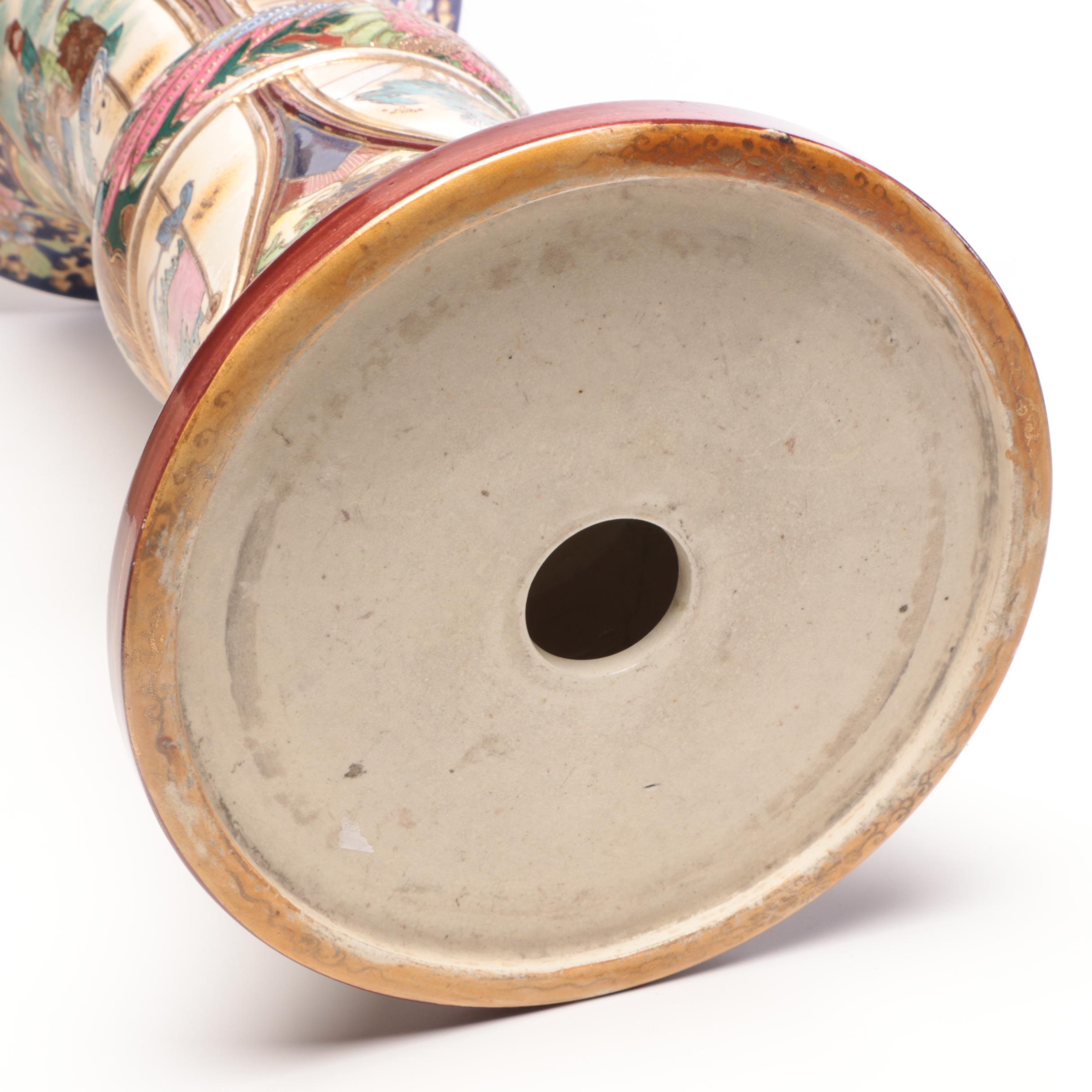 Chinese Porcelain Cloisonné Jardiniere Planter with Stand, Early 20th-Century