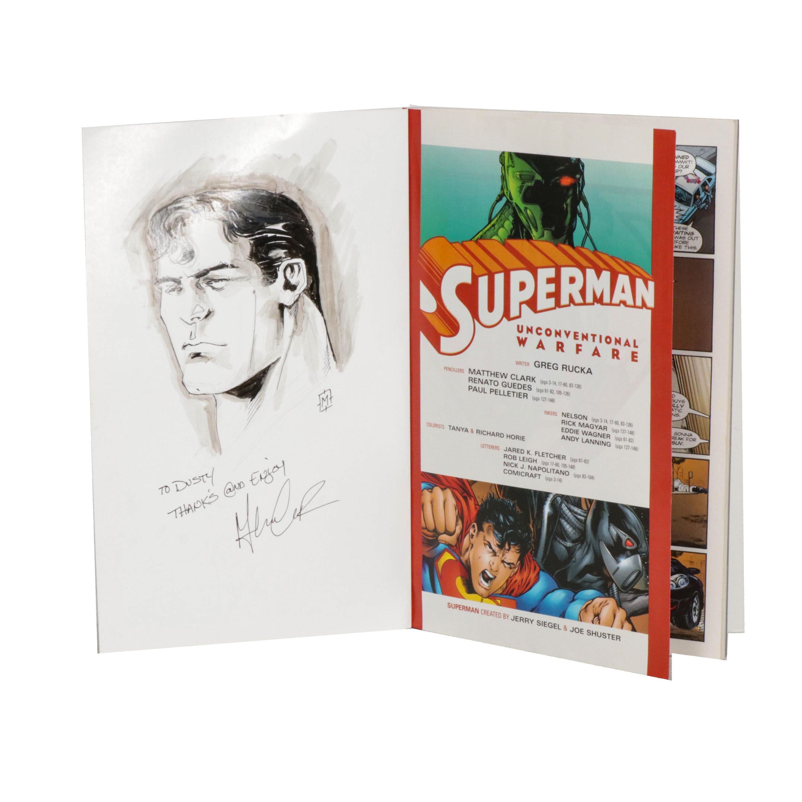 Matthew Clark Ink Drawing "Superman: Unconventional Warfare"