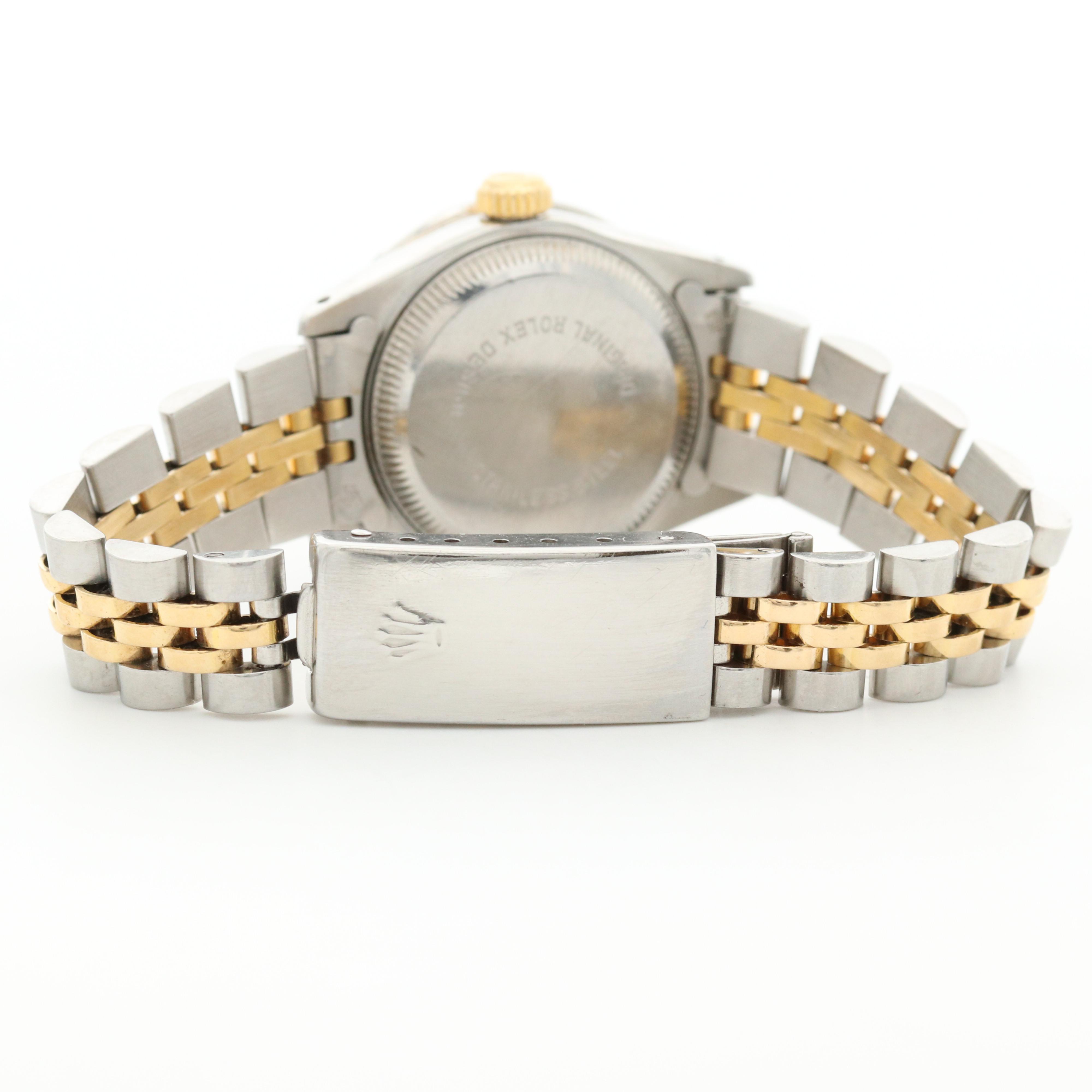 Rolex Datejust 14K and 18K Gold, Stainless Steel and Diamond Bezel Watch, 1987