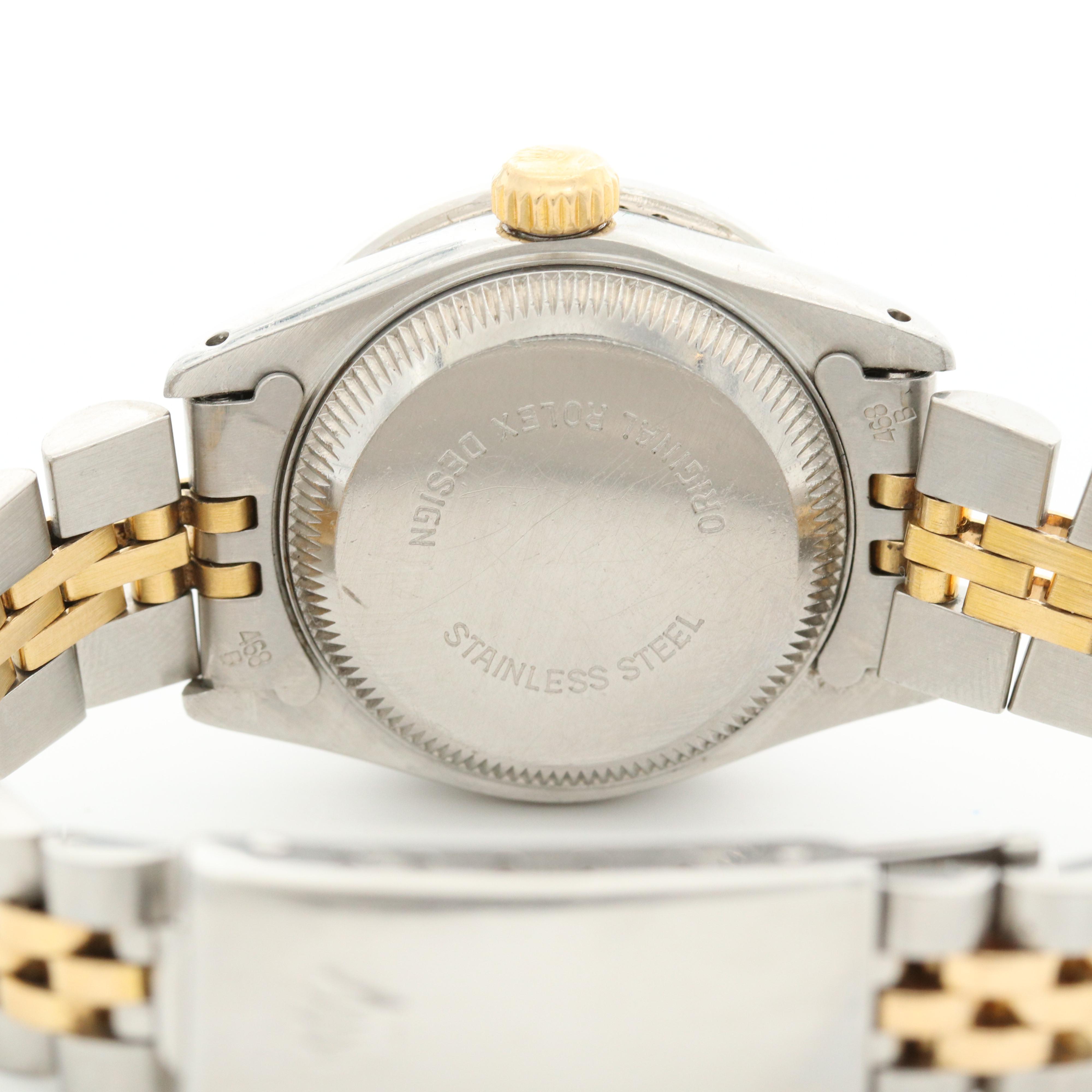 Rolex Datejust 14K and 18K Gold, Stainless Steel and Diamond Bezel Watch, 1987