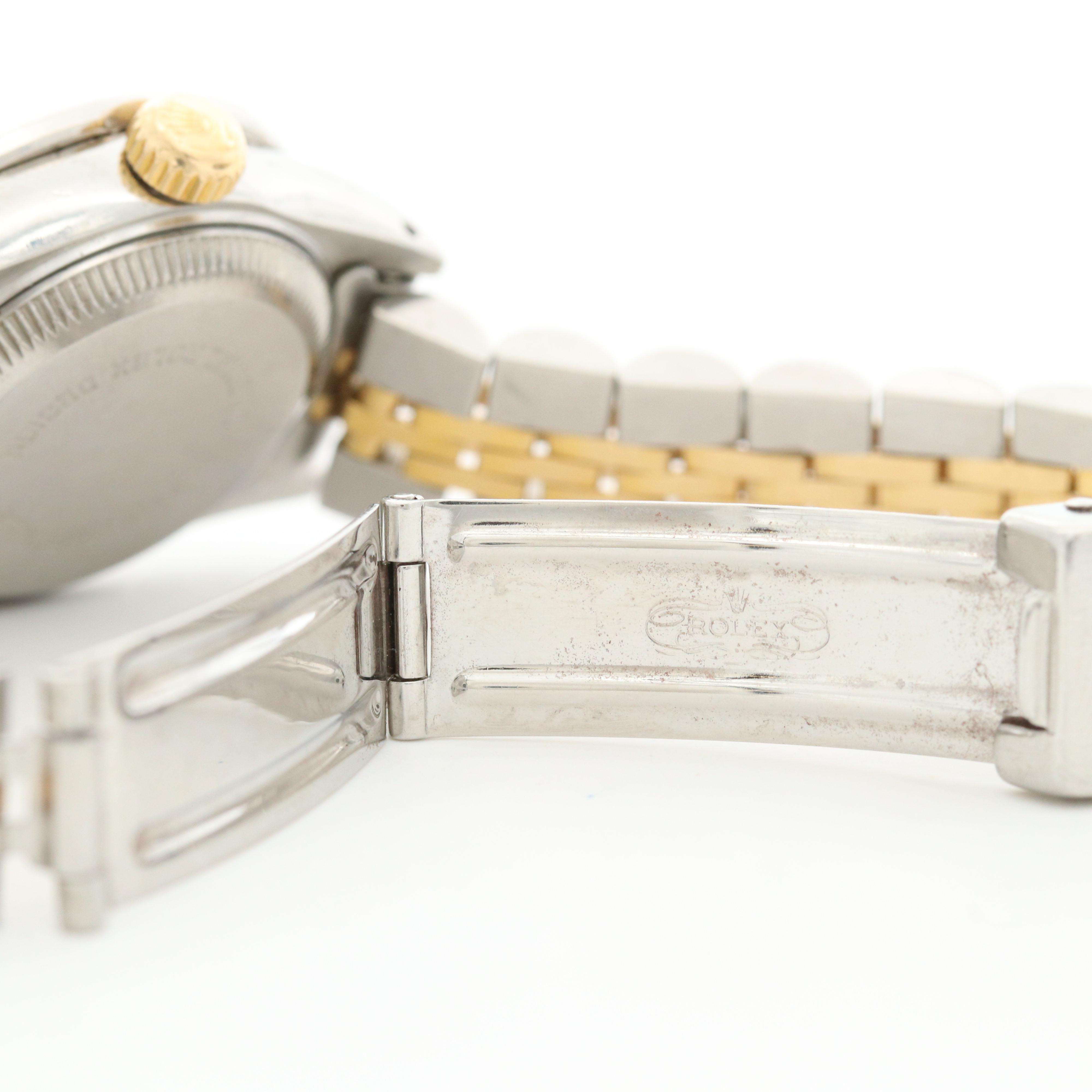 Rolex Datejust 14K and 18K Gold, Stainless Steel and Diamond Bezel Watch, 1987