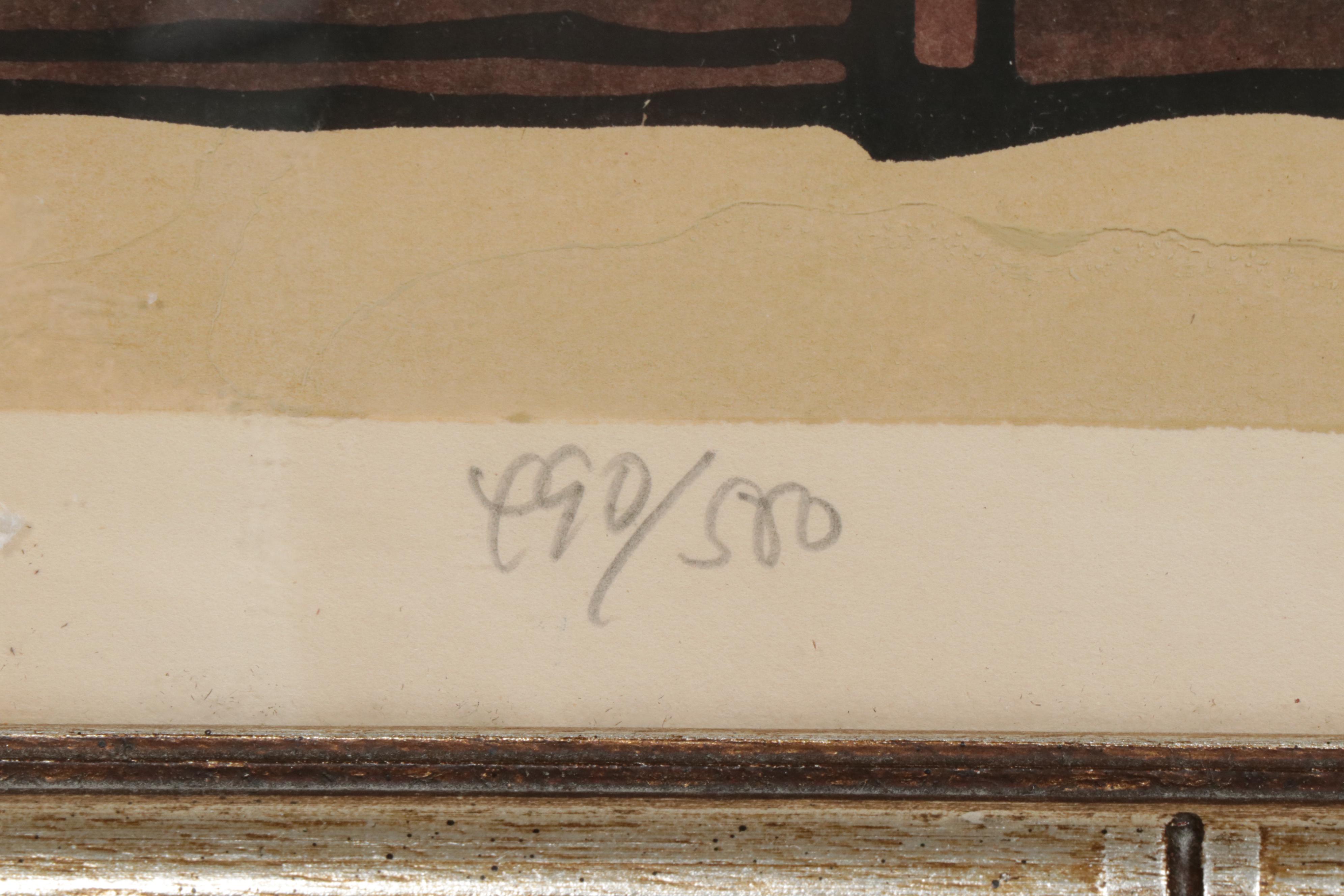 Nishijima Katsuyuki Woodblock "Tea House"