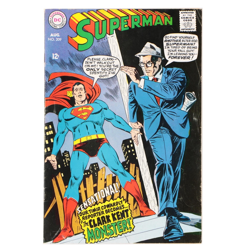 1968 DC Comics "Superman" #209